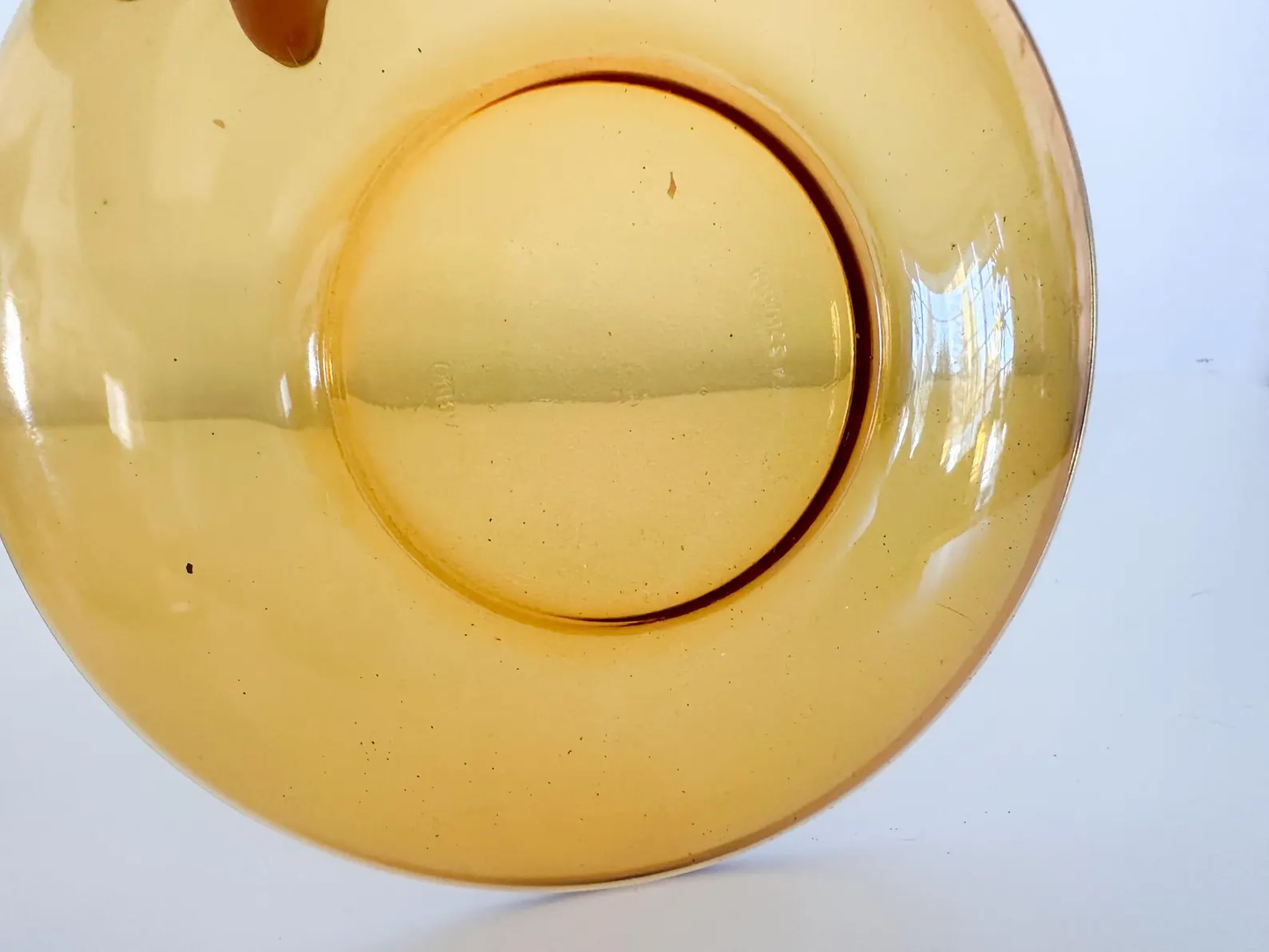 1970s Duralex Amber Glass Cup and Saucer Set Made in France | Lot of 7 Sets