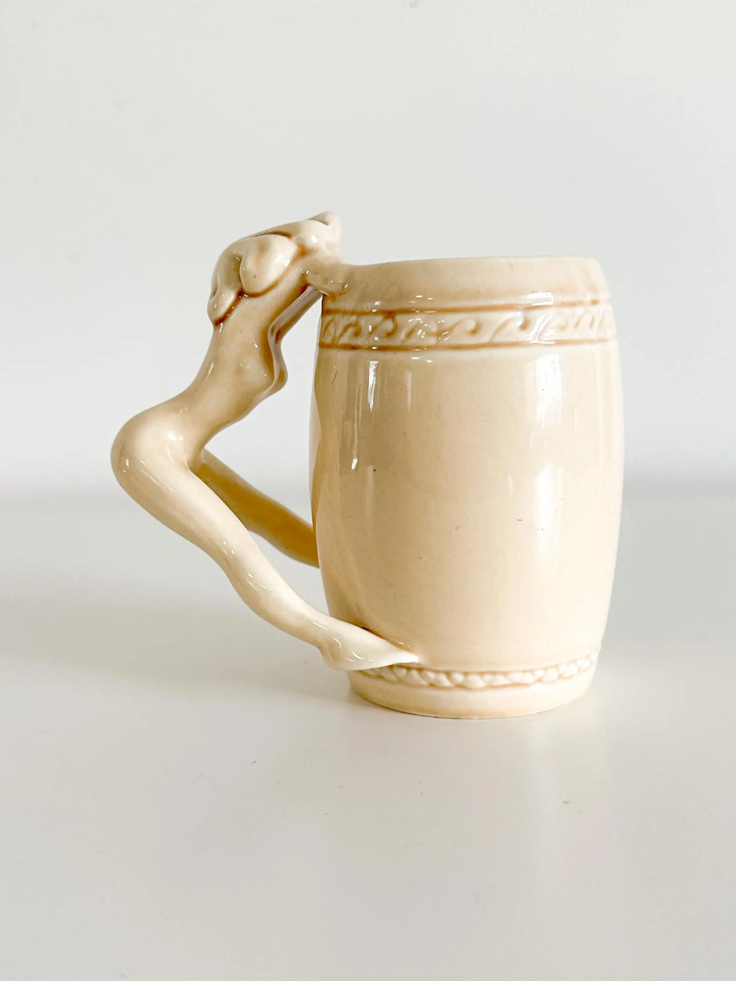 Vintage Dorothy Kindell Nude Lady Mug | Vintage Figurative Mug with Woman Handle