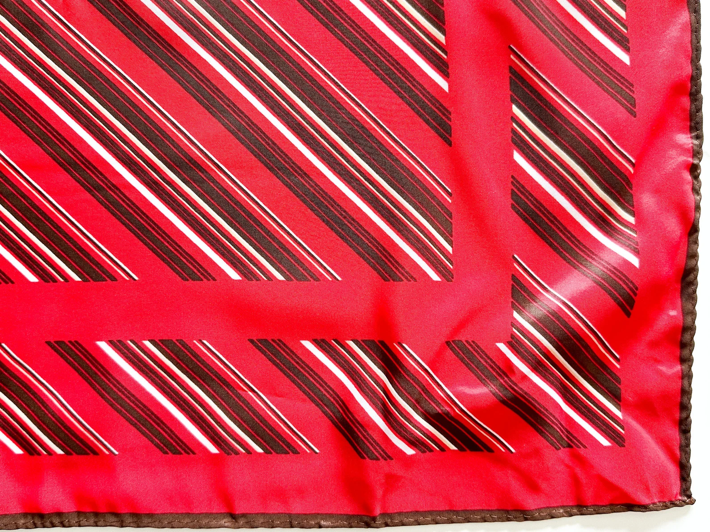 Red Striped Scarf | Vintage Red Striped Scarf | Black, White and Red Scarf/Shawl