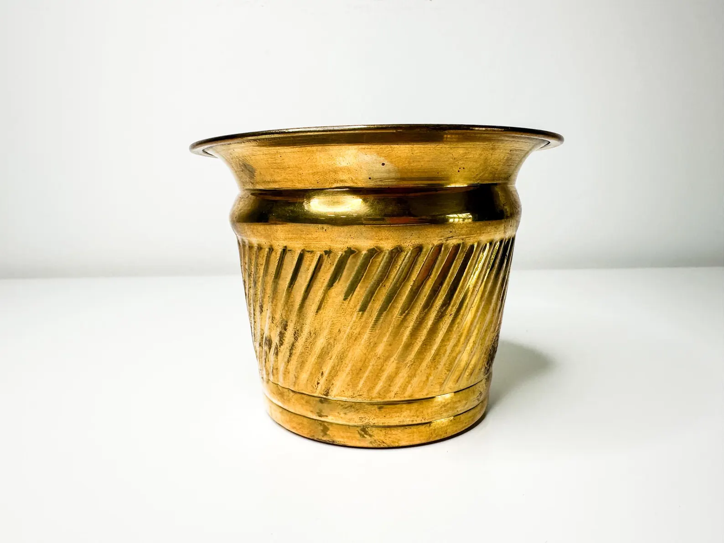 Lot of 2 Vintage Brass Plant Pots | Vintage Brass Pots