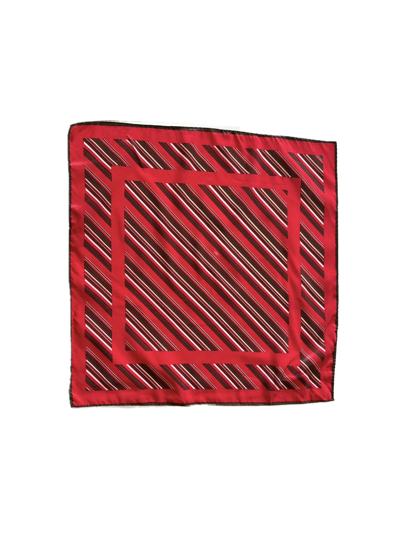 Red Striped Scarf | Vintage Red Striped Scarf | Black, White and Red Scarf/Shawl