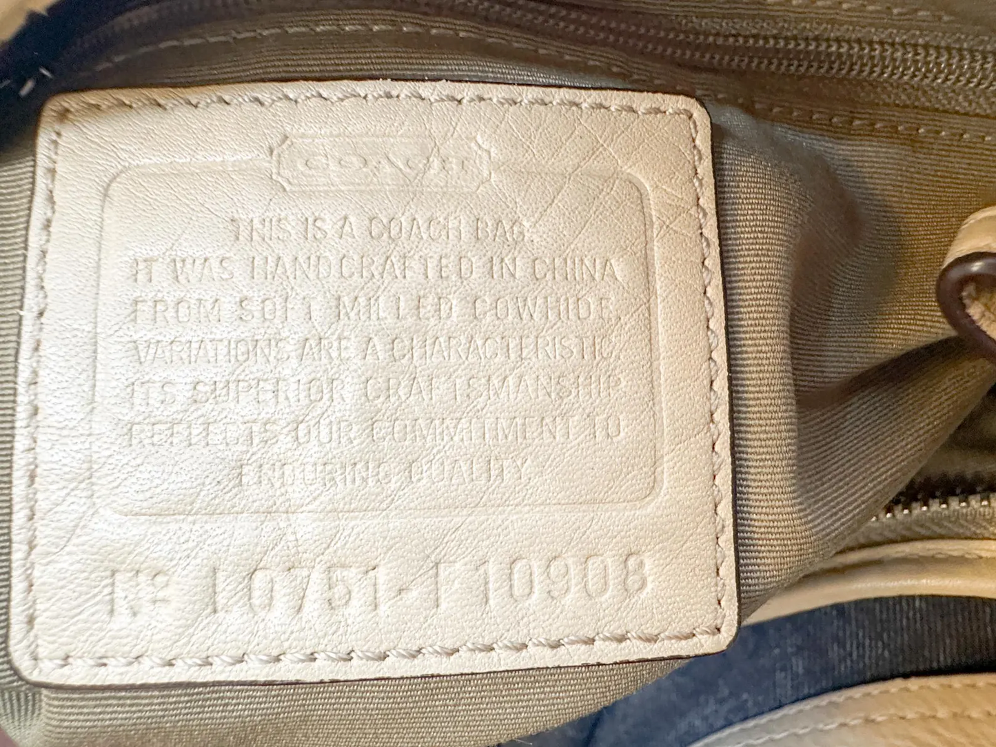 COACH Tan Soho Pebble Leather Shoulder Bag| Hobo Shoulder Purse