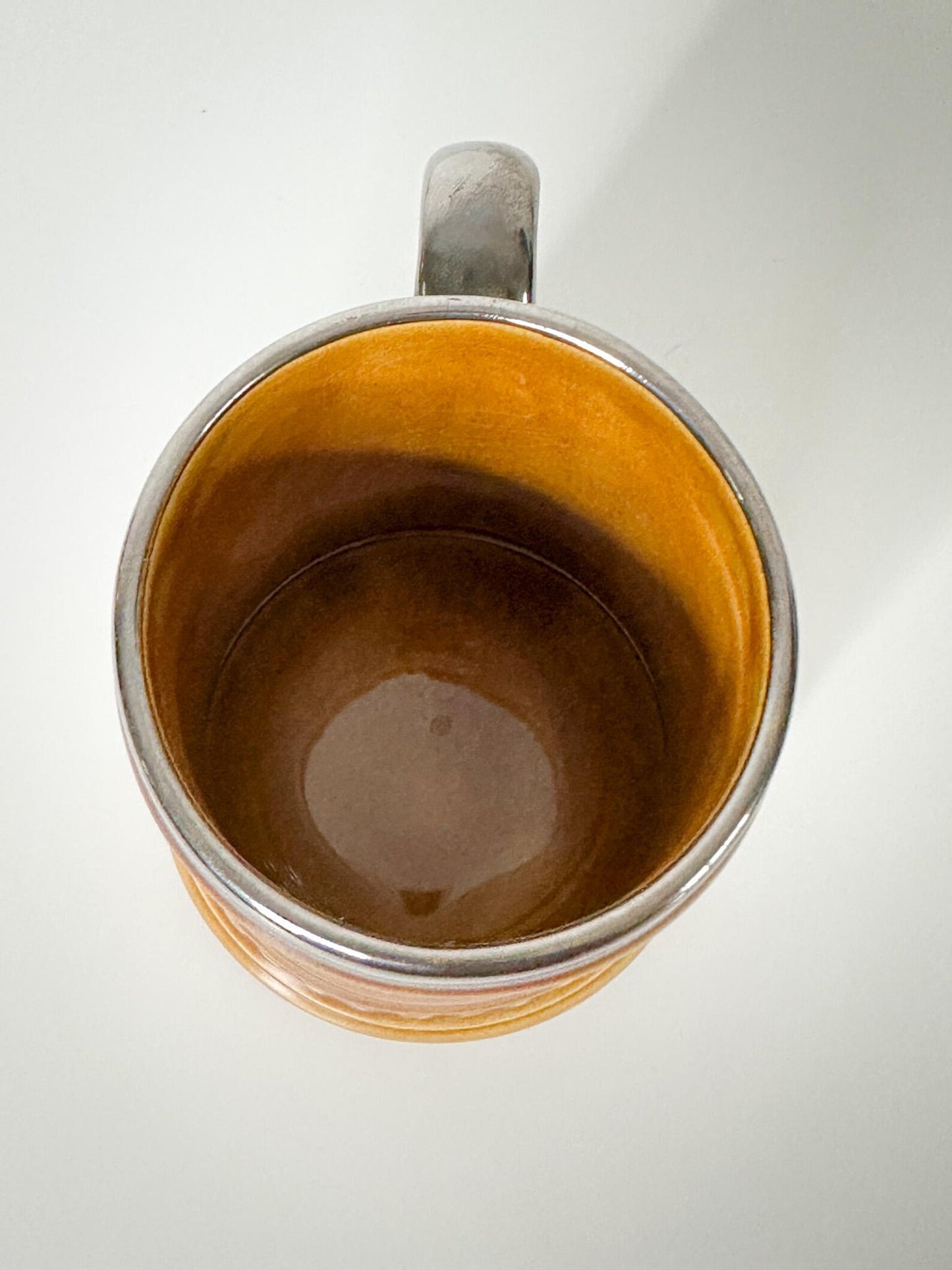 Vintage LORD NELSON Pottery Beer Stein Mug with Silver Rim made in England