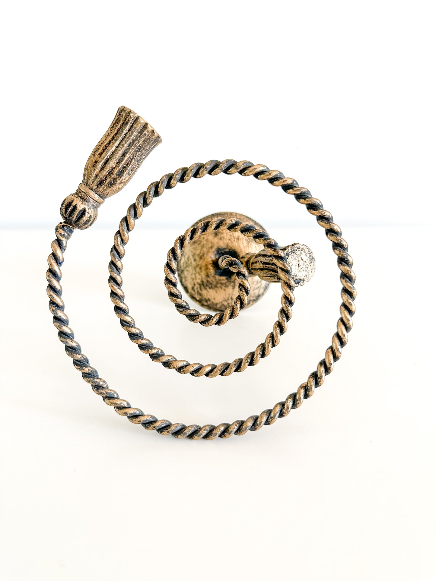 Vintage 1980s Ornate Tapered Candle Holder