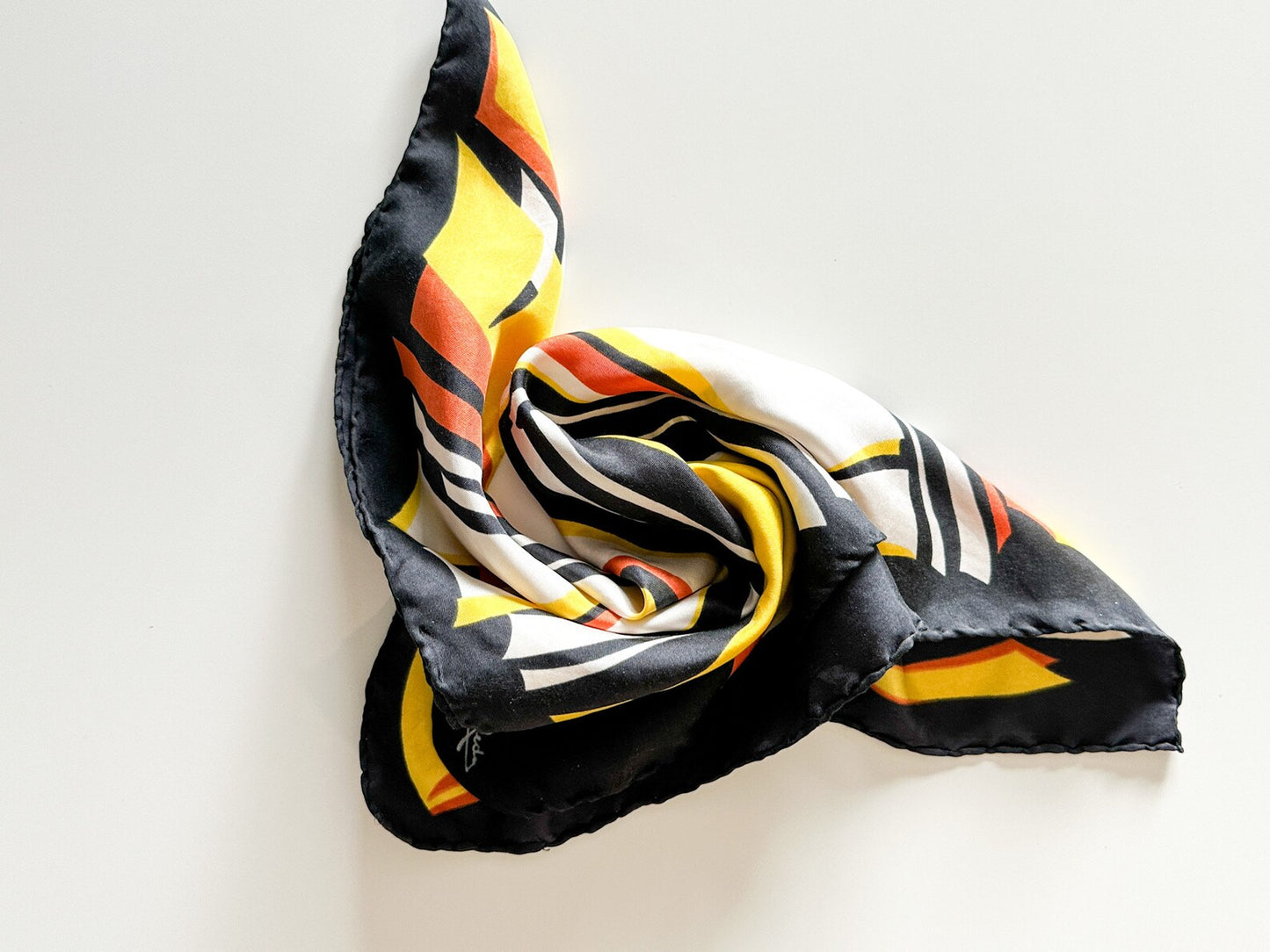 Giovanni Reda Scarf | Vintage Geometric 60s printed Giovanni Reda Silk Scarf