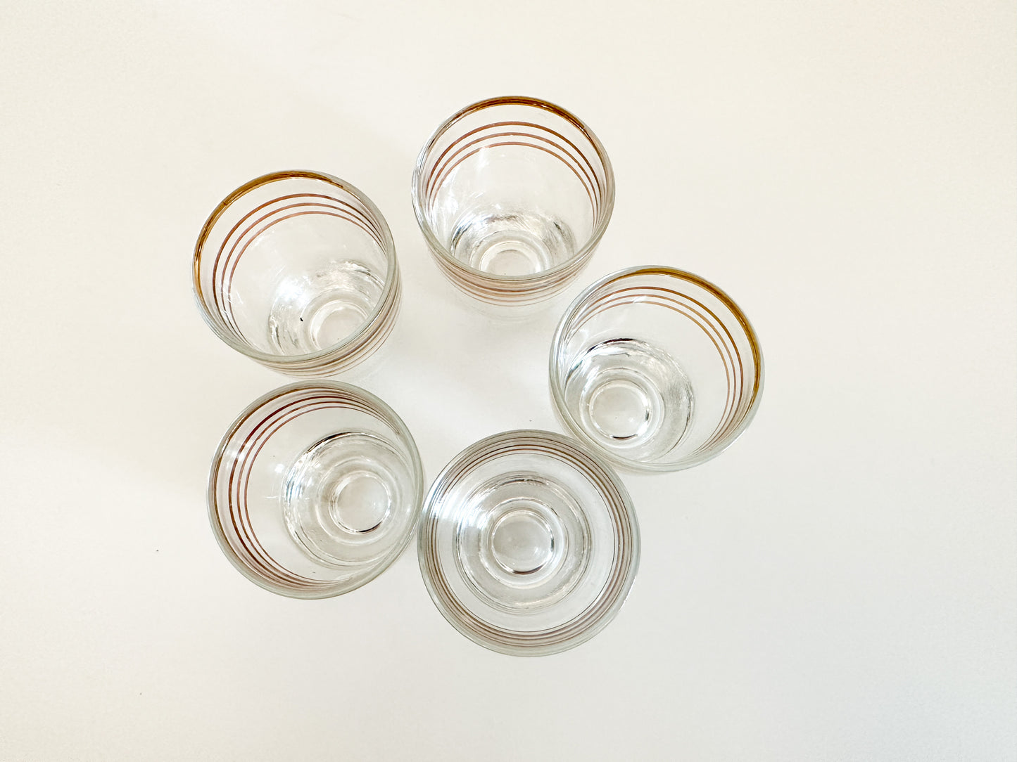 Vintage 1950s Art Deco style Bohemian Six Piece Liquor Set