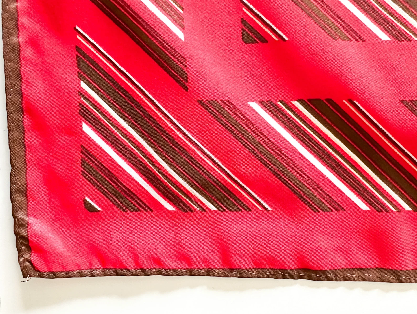 Red Striped Scarf | Vintage Red Striped Scarf | Black, White and Red Scarf/Shawl