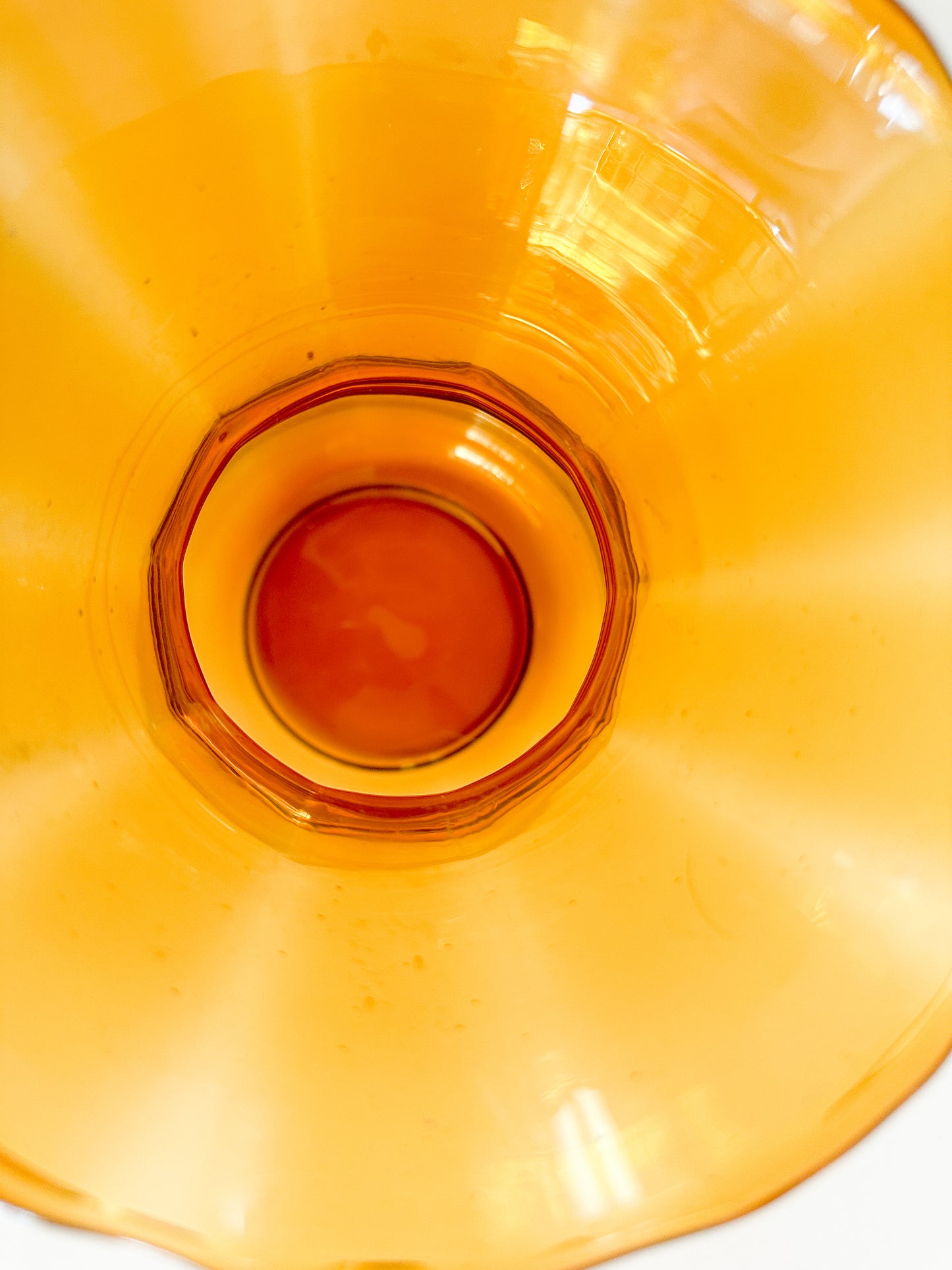 Vintage Amber Glass Decorative Vase