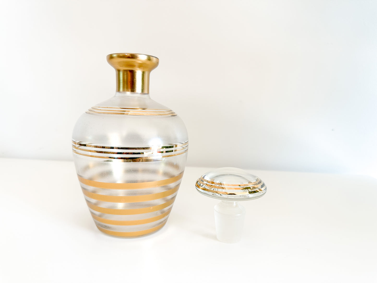 Vintage 1950s Art Deco style Bohemian Six Piece Liquor Set