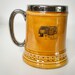 Vintage LORD NELSON Pottery Beer Stein Mug with Silver Rim made in England