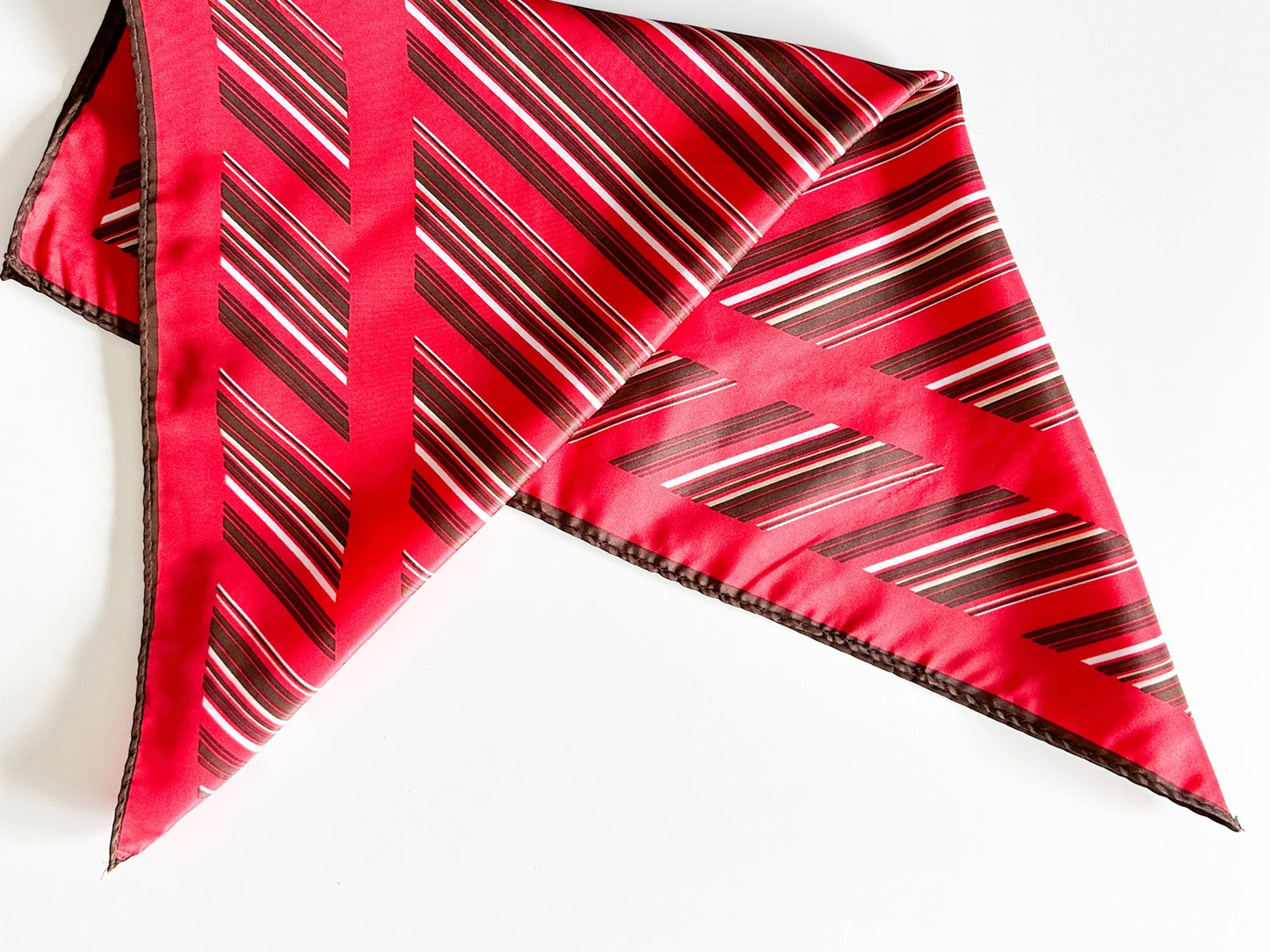 Red Striped Scarf | Vintage Red Striped Scarf | Black, White and Red Scarf/Shawl