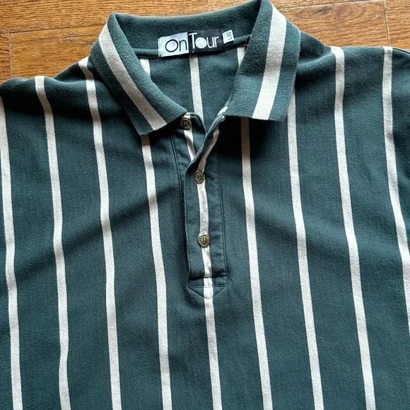 On Tour Men's striped polo shirt | Large