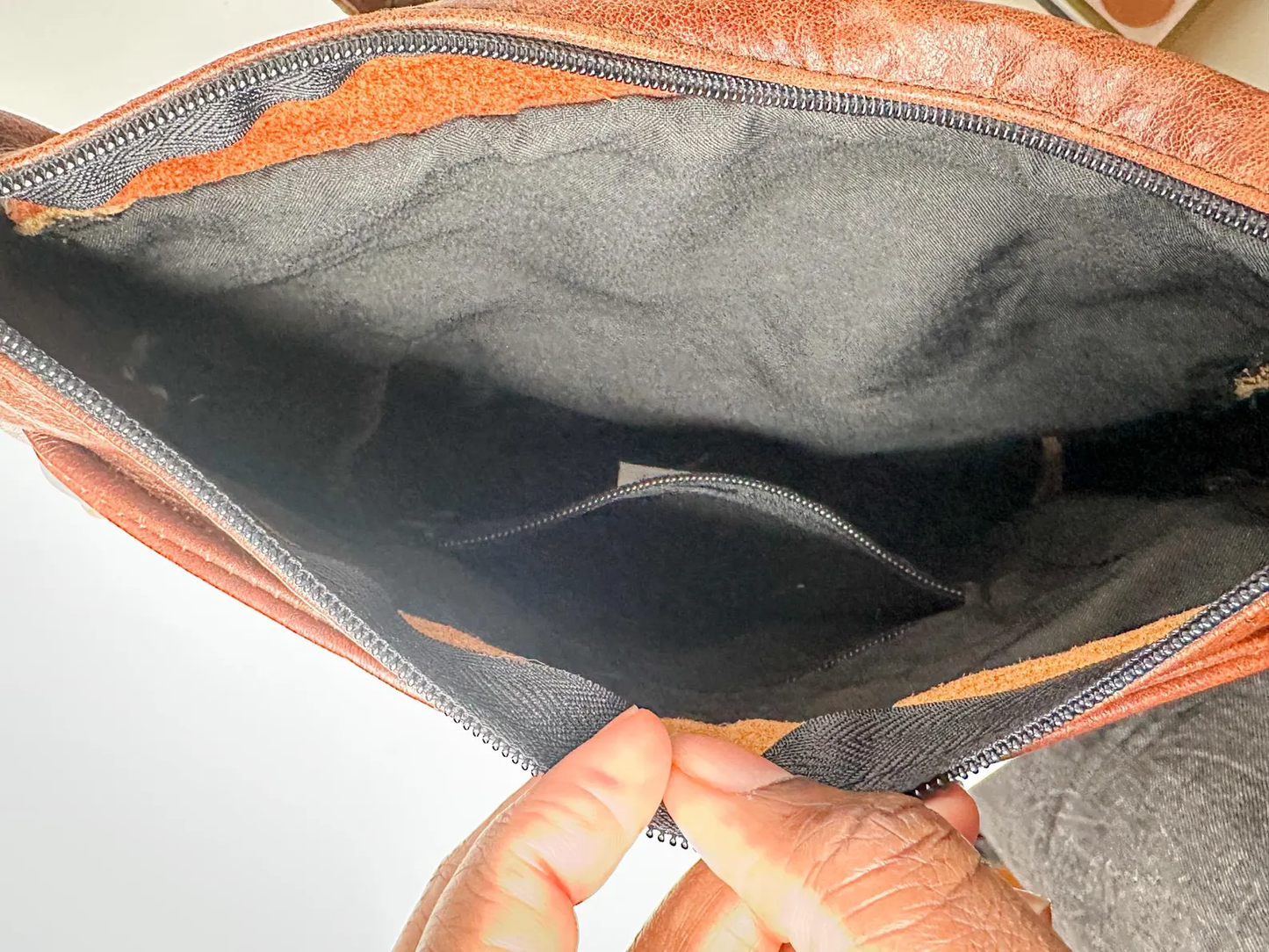 Vintage Patchwork Leather Crossbody Shoulder Bag