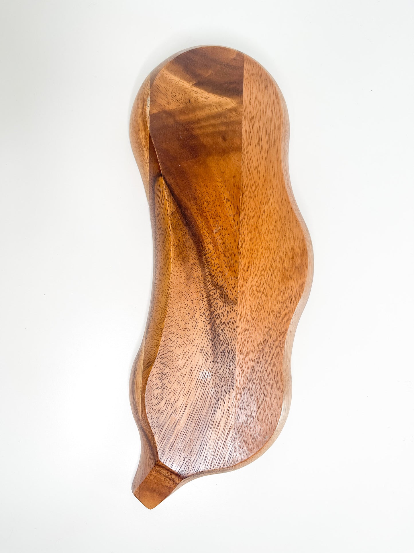 Vintage Bean Shaped Handcrafted Monkey Pod Wooden Tray| MCM Wooden Tray | Vintage Wooden tray | Scandi home decor