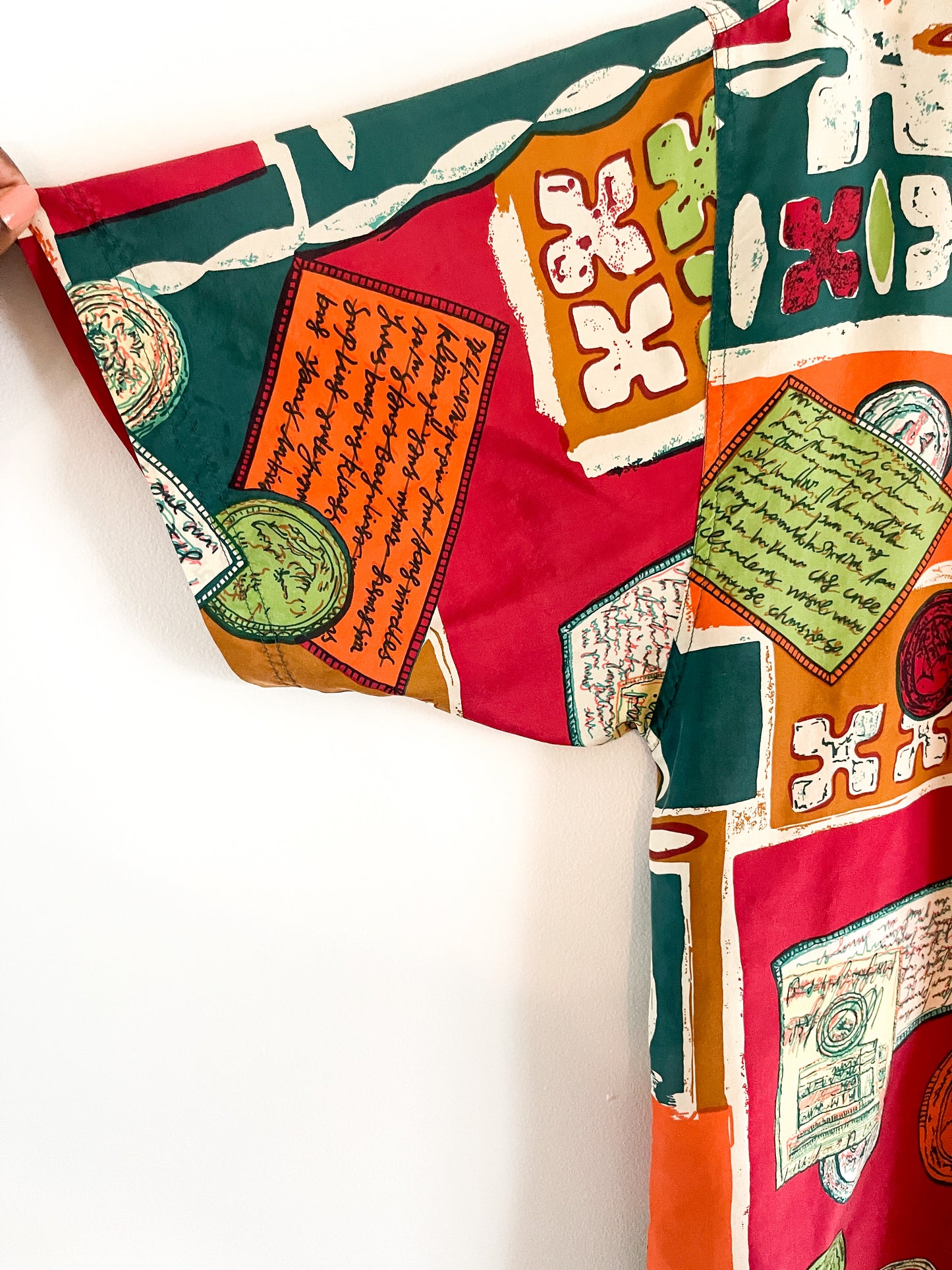 Vintage Silk Plus - 100% Silk Patterned Blouse