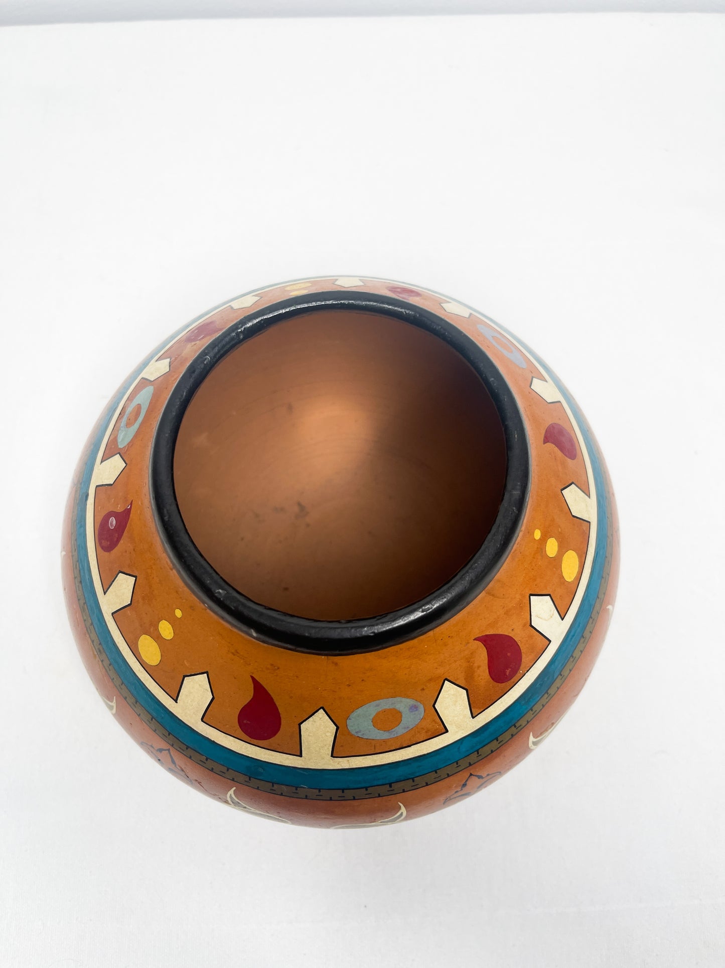 Vintage 1950s Southwestern Handmade Pueblo Clay bowl