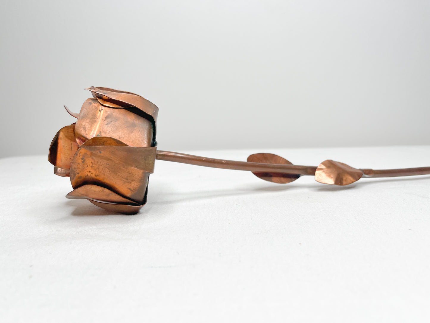 Vintage Single Stem Copper Rose