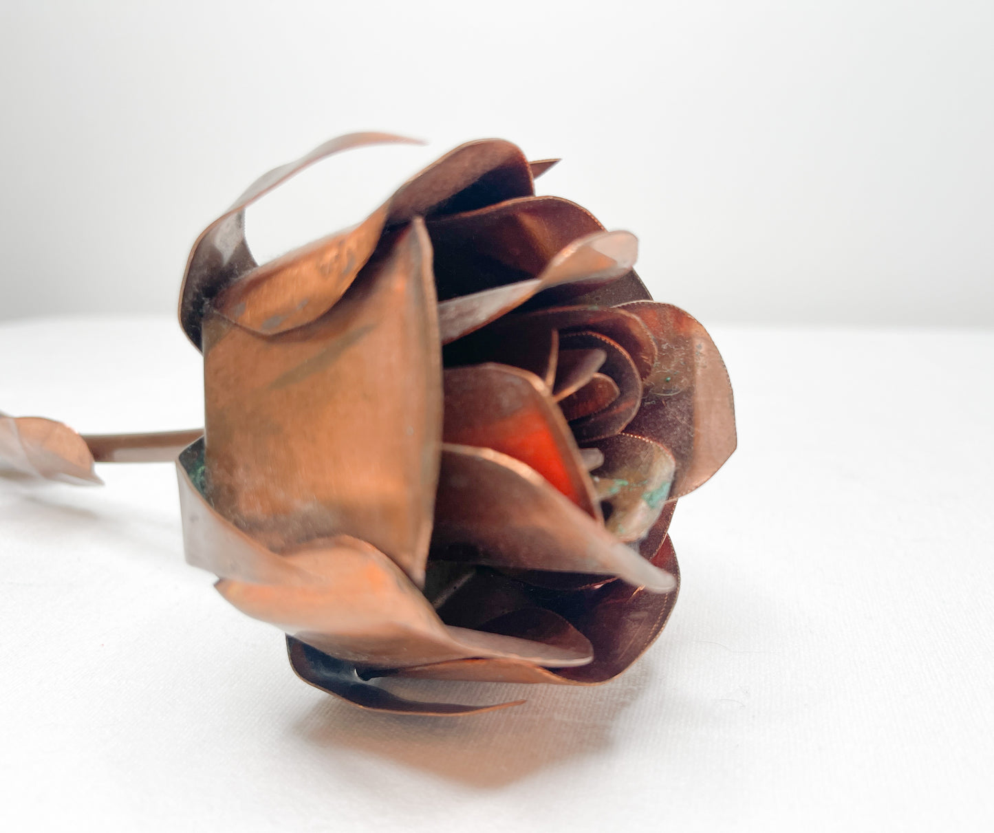 Vintage Single Stem Copper Rose