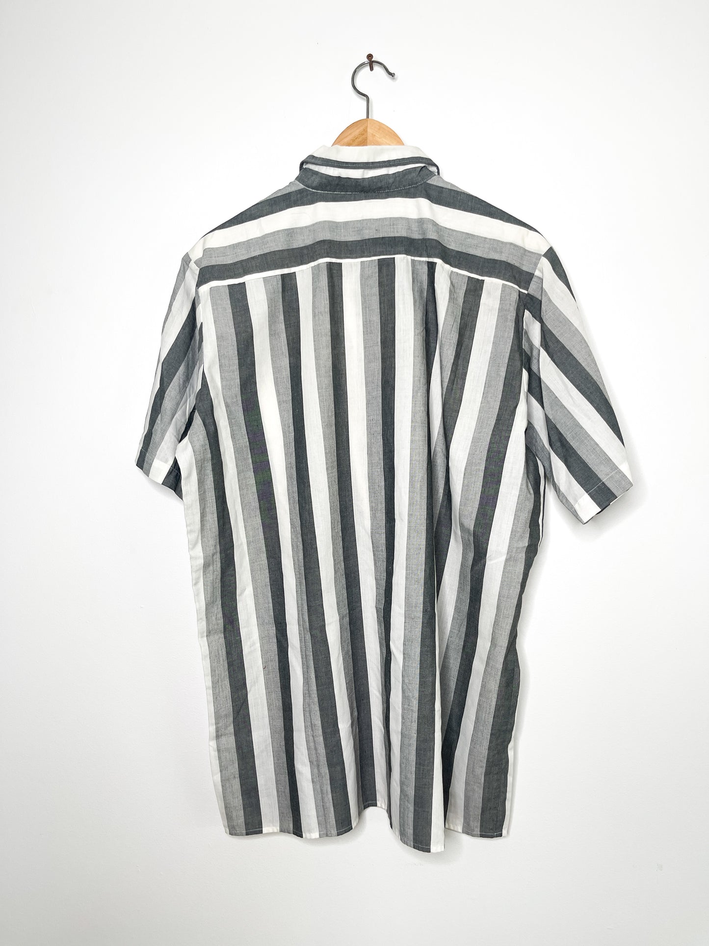 Vintage Serge Saint Yves Striped Shirt | Vintage Mens Striped Mens Shirt| Spring/Summer Mens Shirt 16L