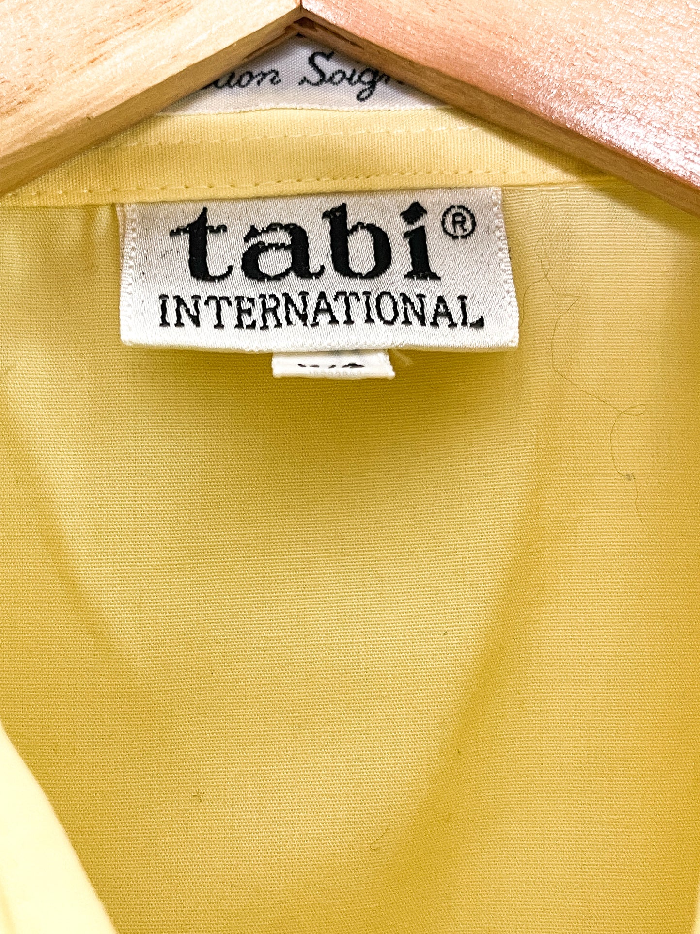 Vintage Tabi International Yellow Blouse| Vintage Summer Blouse | Vintage Button front blouse with pockets