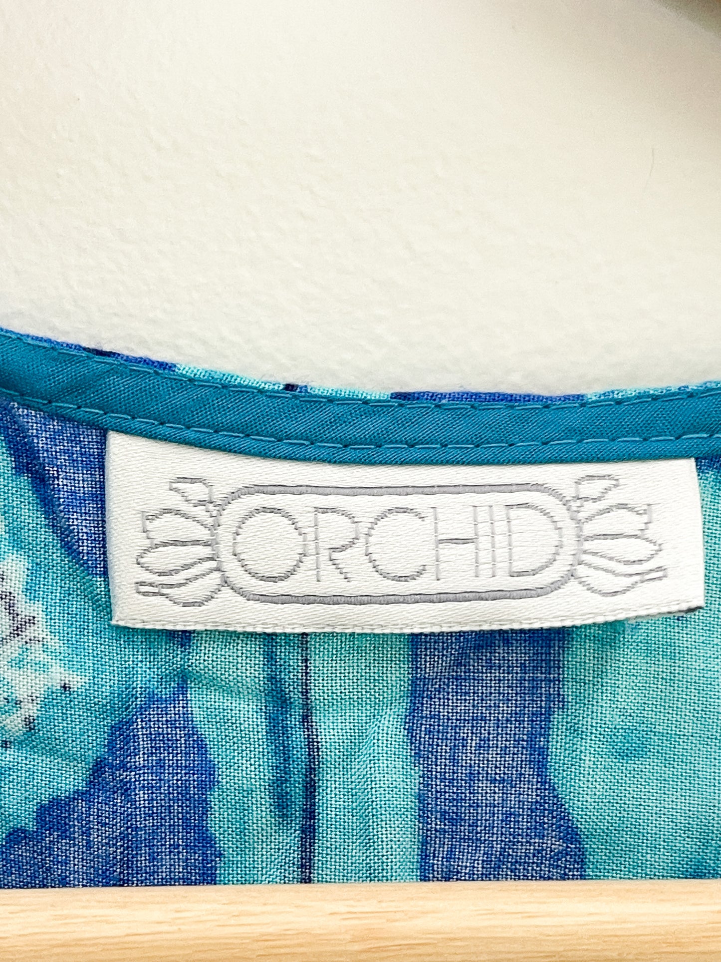 Vintage Orchid Blouse | Boho Patterned Blouse | Spring/Summer Blue Blouse