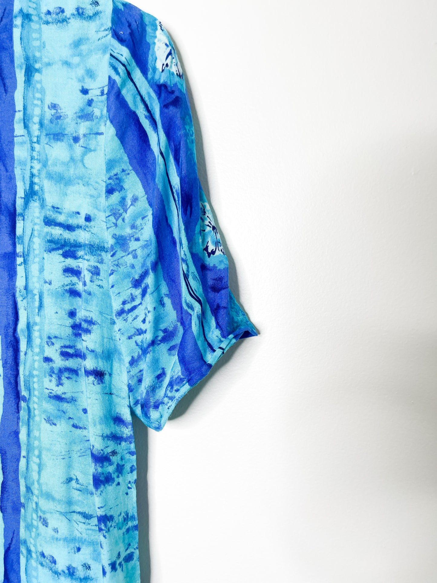 Vintage Orchid Blouse | Boho Patterned Blouse | Spring/Summer Blue Blouse