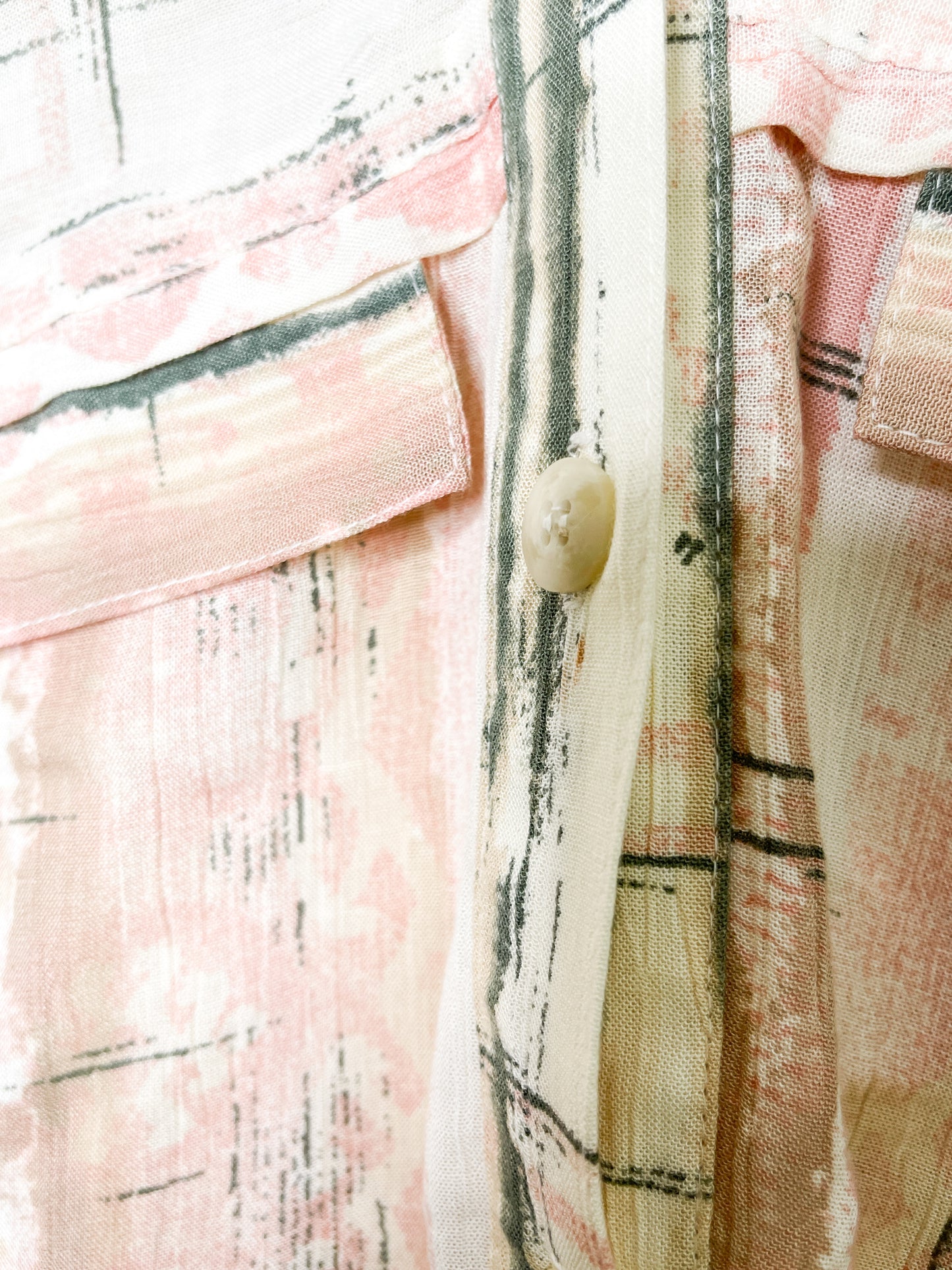 Vintage Cleo Petites Blouse| Vintage Blouse| Patterned Summer Blouse| Vintage Spring/Summer Blouse