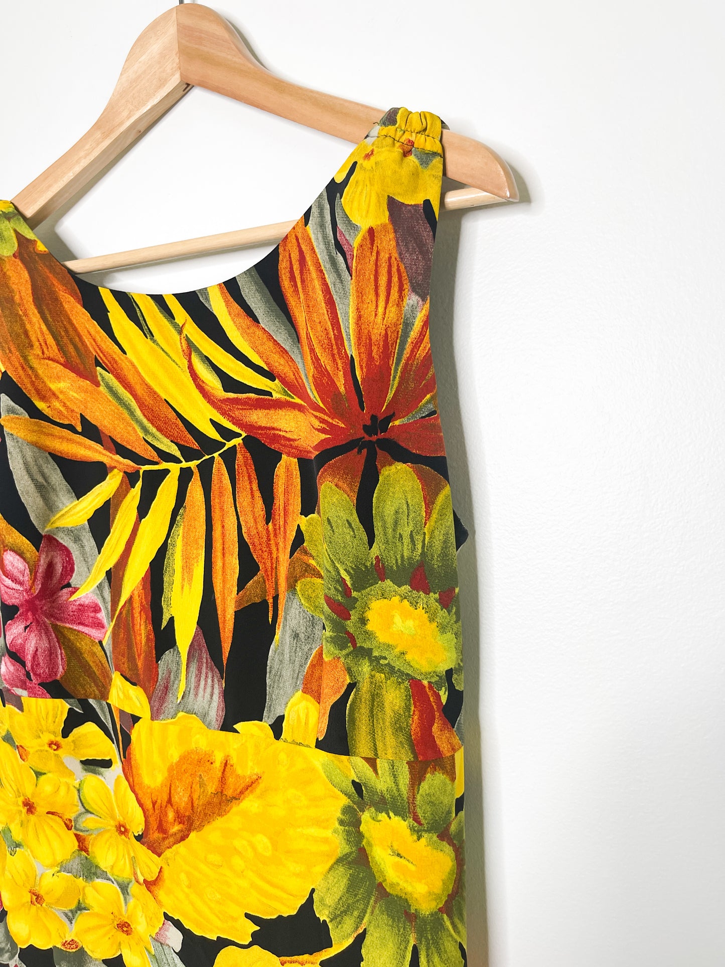 Vintage MJW Studio Maxi Dress | Vintage Maxi Dress | Vintage Floral Maxi Dress | Yellow Maxi Dress | Spring/Summer Maxi Dress