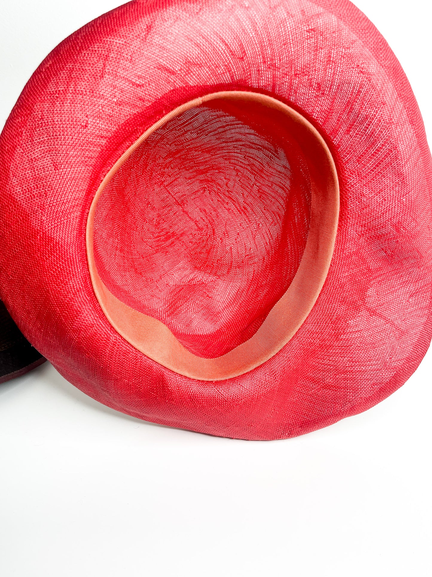 Vintage Red Summer Hat with floral headband | Vintage church hat | Vintage Easter hat| Summer hat| Vintage Hat