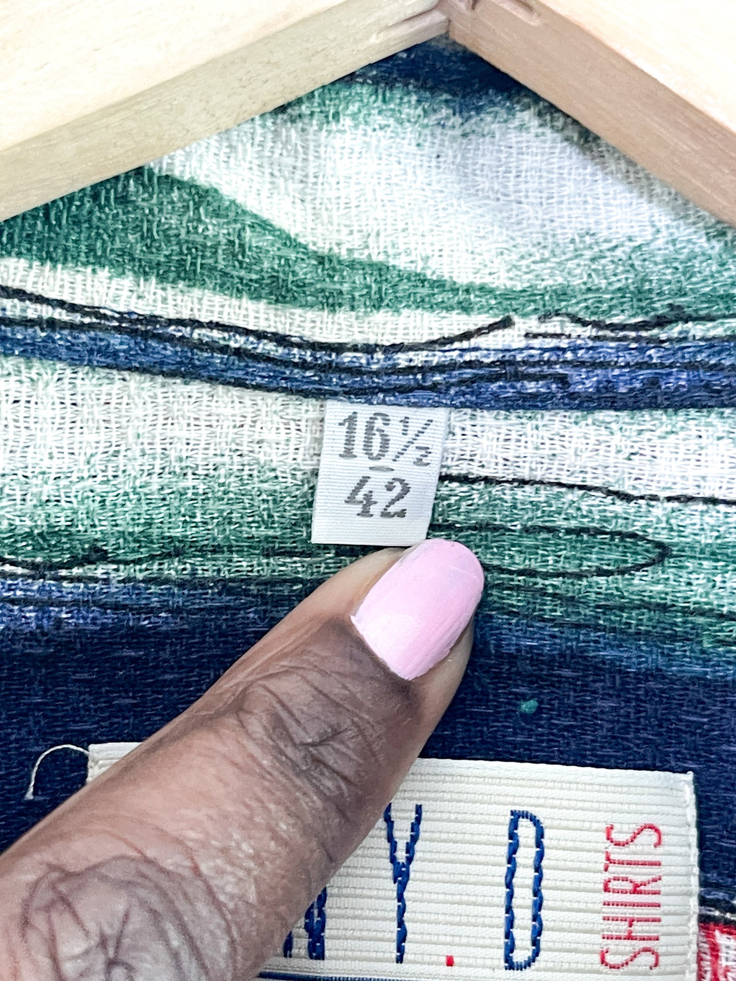 Vintage Tony D. Shirts | Vintage Striped Abstracted Printed 1990s Short Sleeved Mens Shirt | Size 42 - 16.5