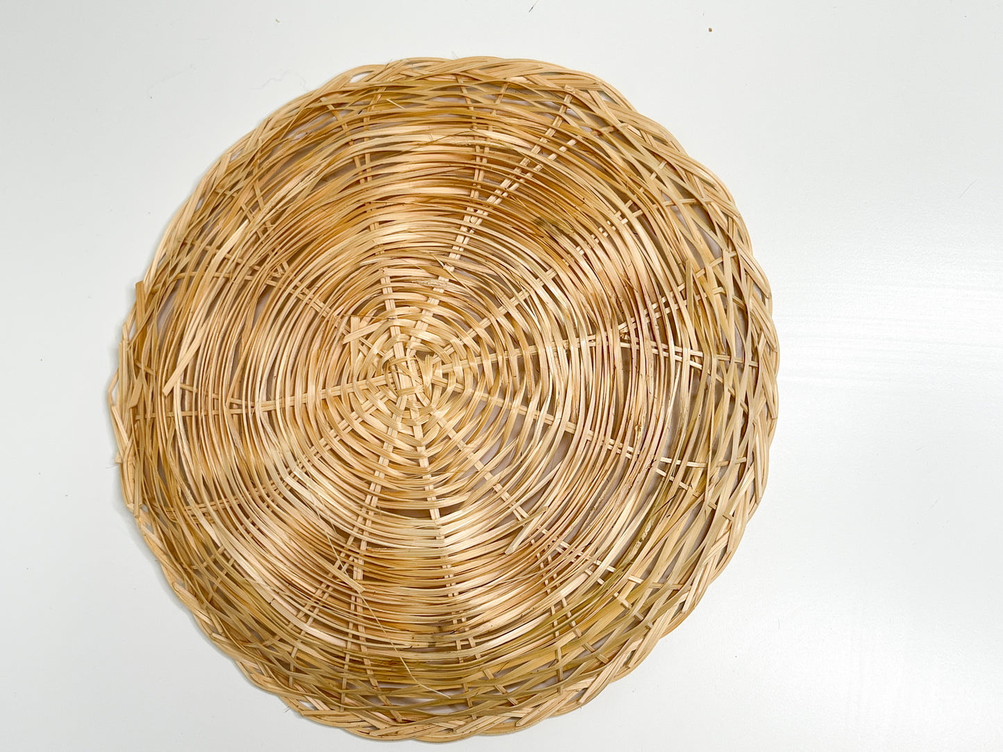 Curated Lot of 3 Vintage Wicker Plate/Chargers | Vintage Wicker Plates | Collectible Wicker Plates