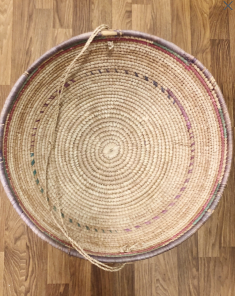Vintage Woven Coiled Basket | Home Decor | LARGE BASKET