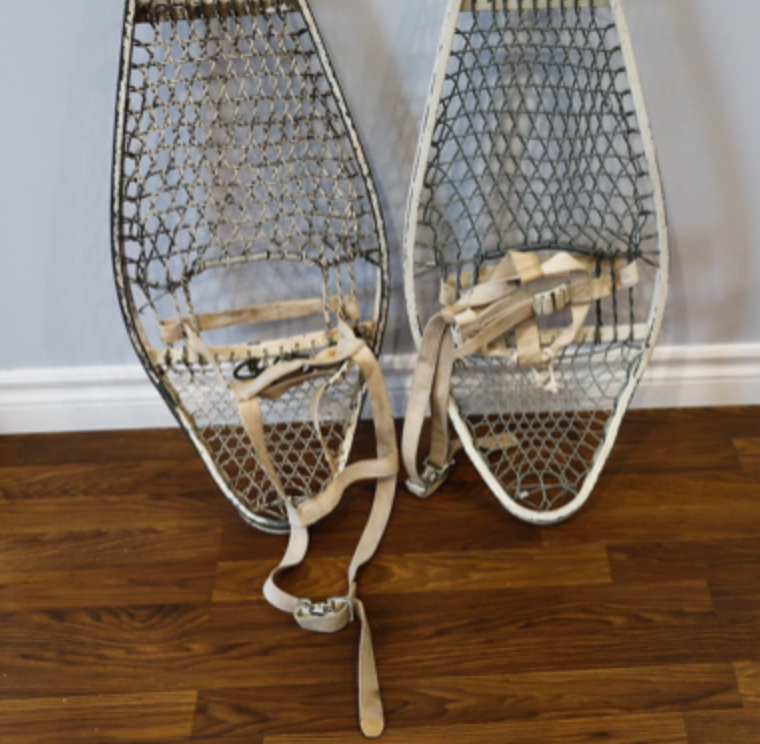 Vintage pair of U.S. Military Aluminum snowshoes