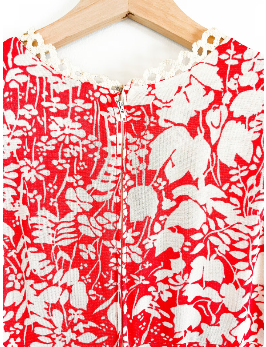 Vintage Malama for Liberty House Hawaiian Babydoll Floral Gown