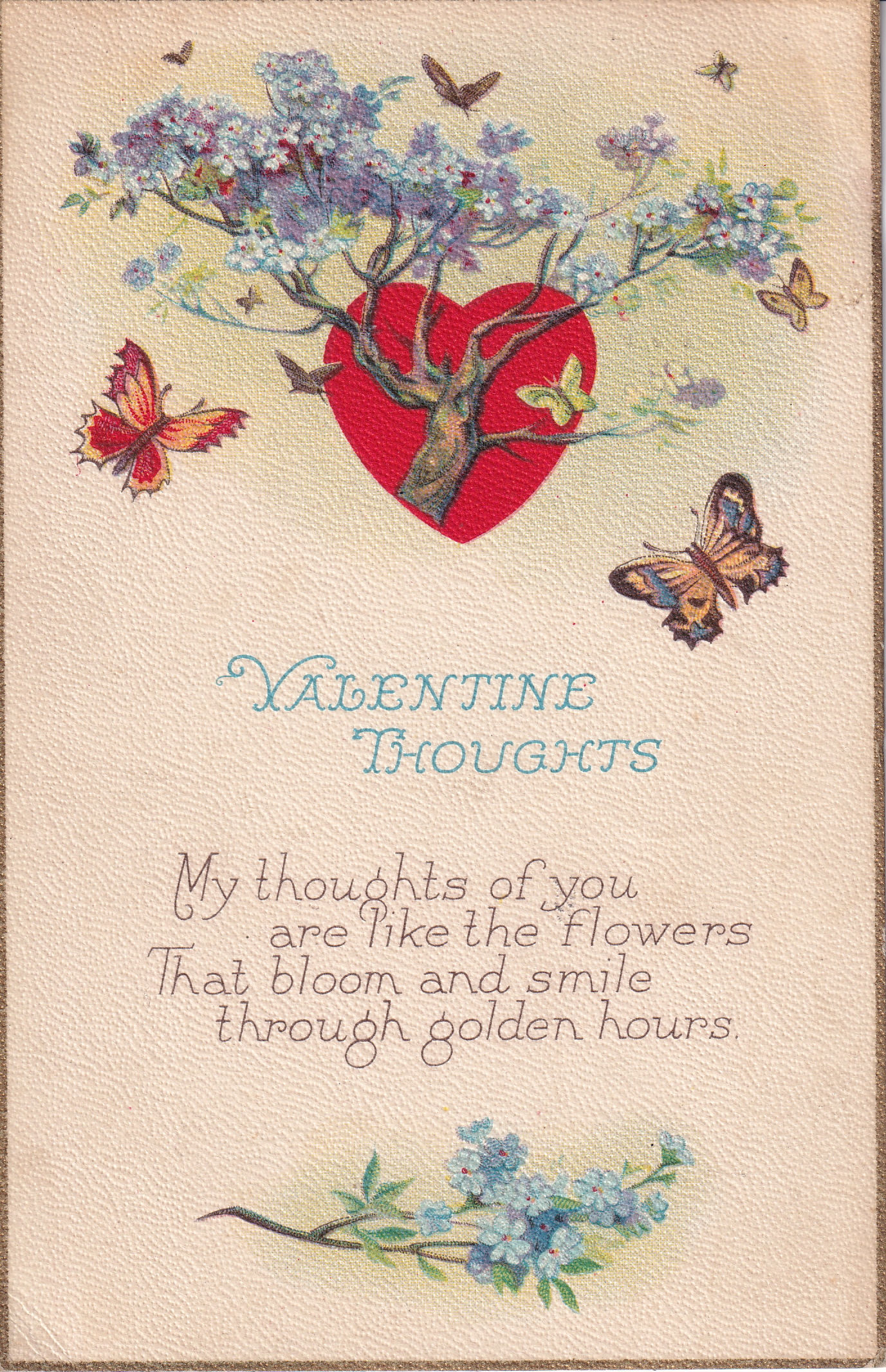 Vintage Valentine's Day Postcard - Valentine Thoughts
