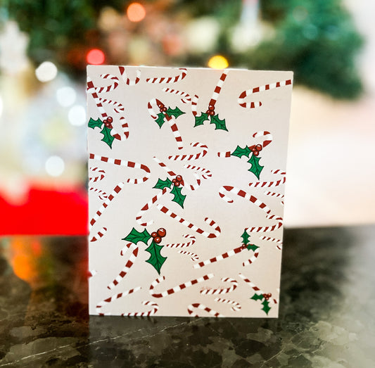 Candy Cane - Holiday Greeting Card
