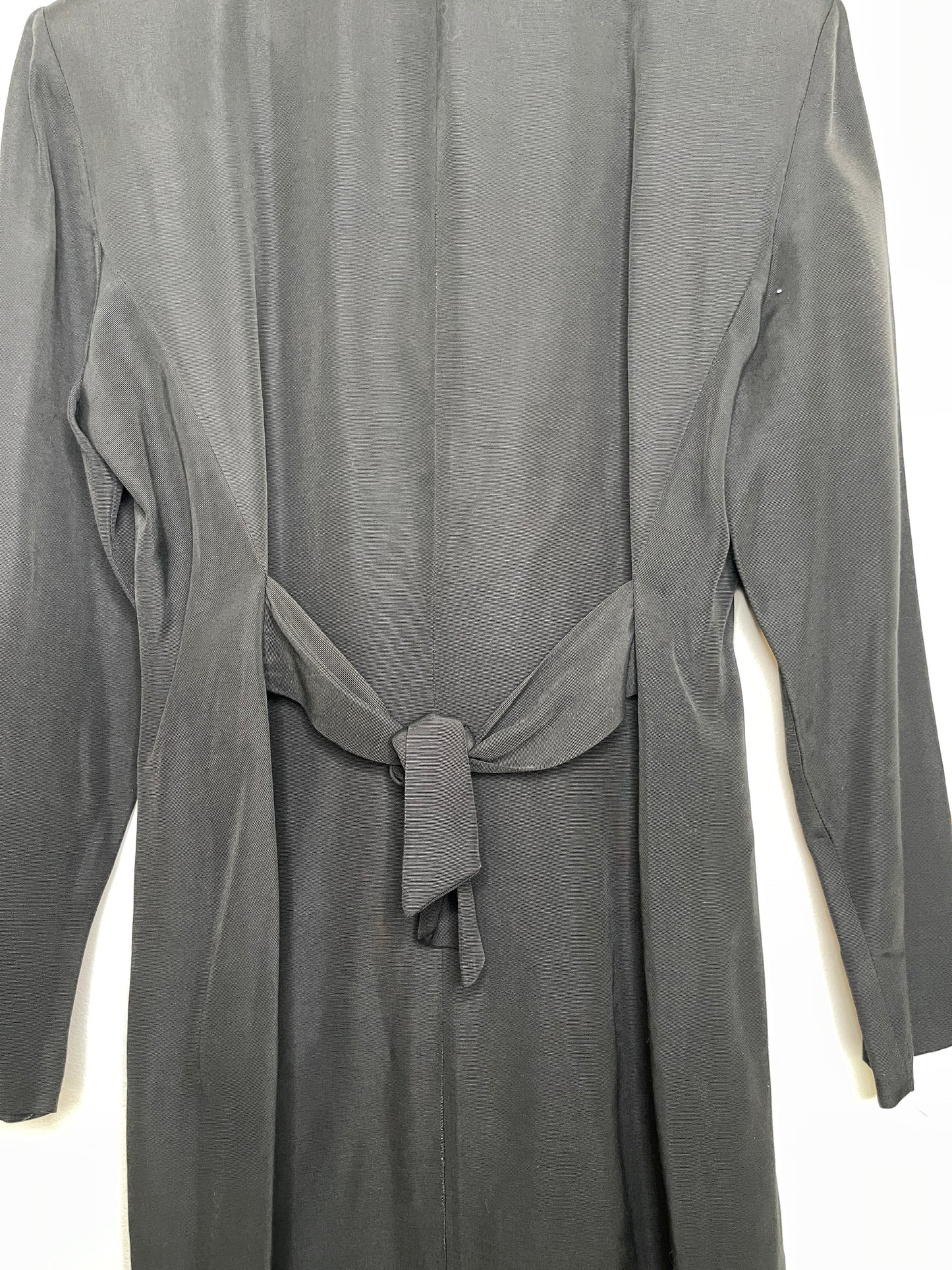 90s Amoretti Button Front Dress with Gold Detailing | Vintage Amoretti Black Dress