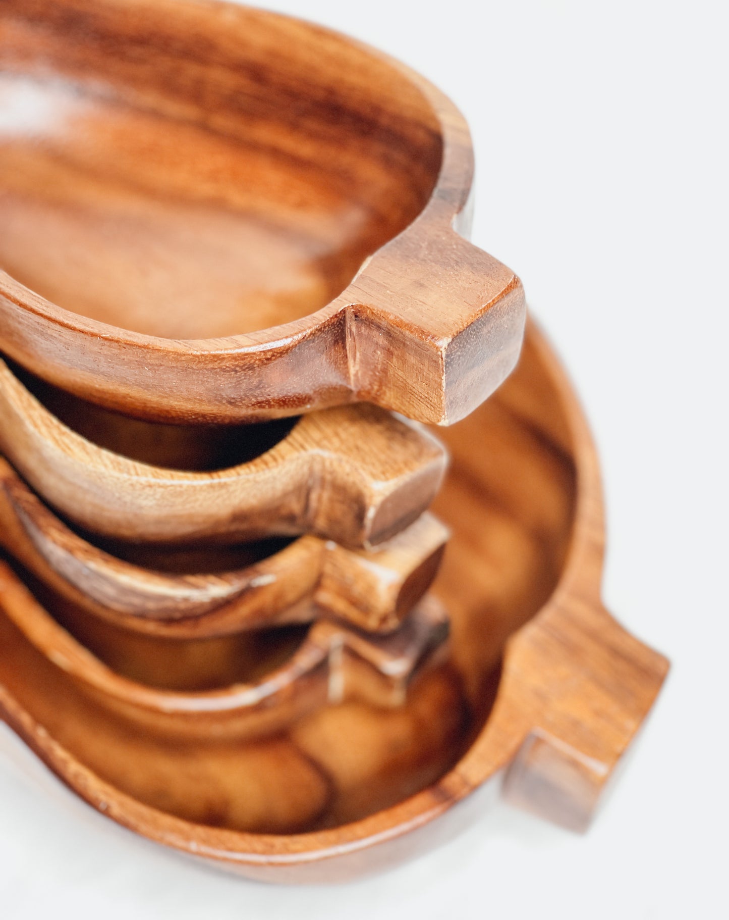 Vintage Monkey Pod Salad Bowl Set.