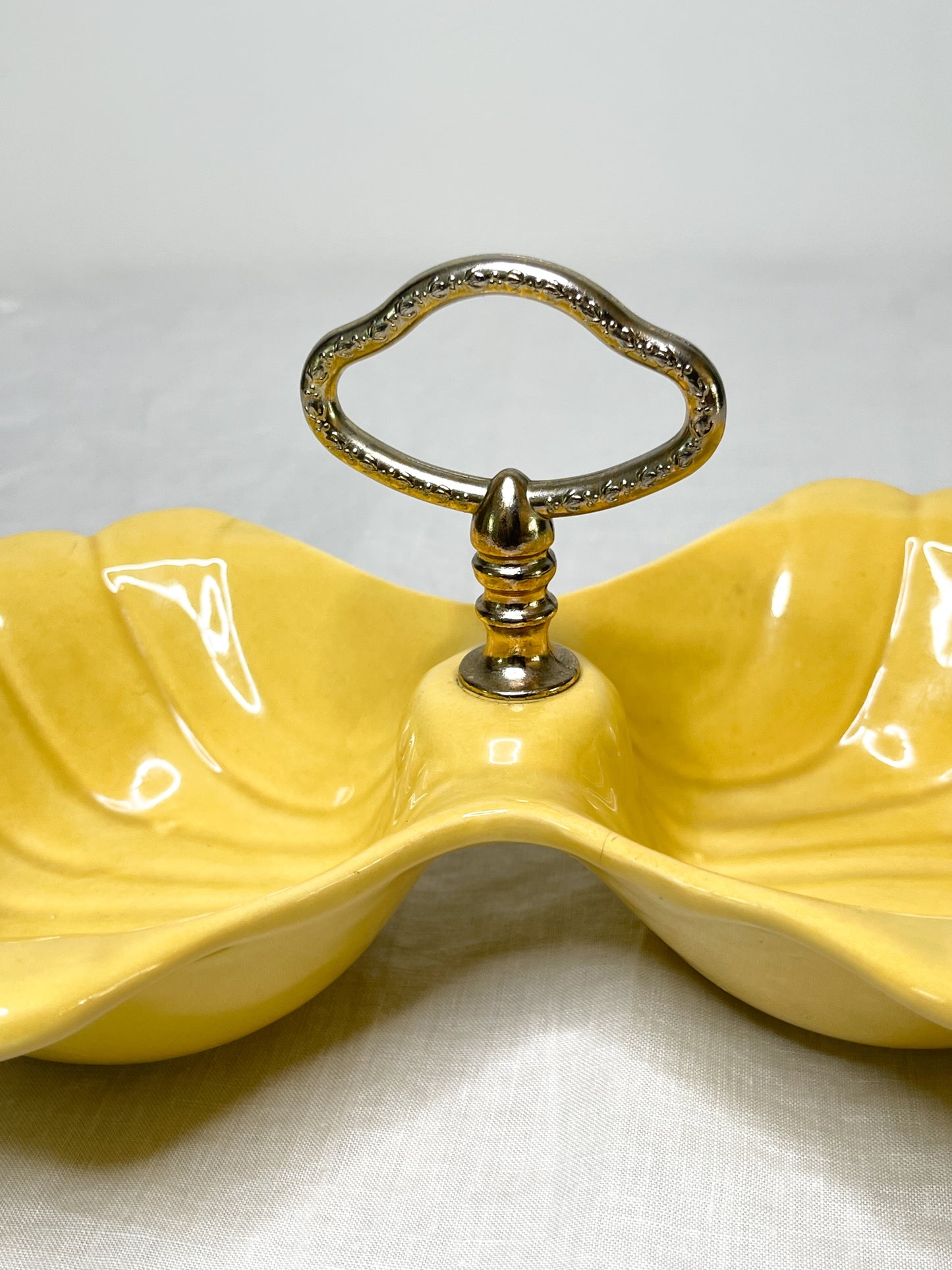 Vintage Ceramic Double Shell Serving Dish.