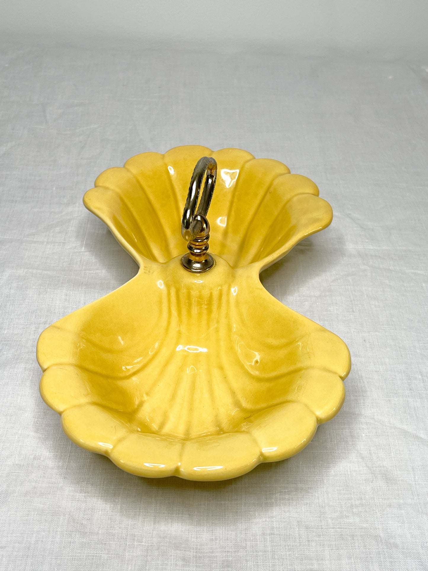 Vintage Ceramic Double Shell Serving Dish.