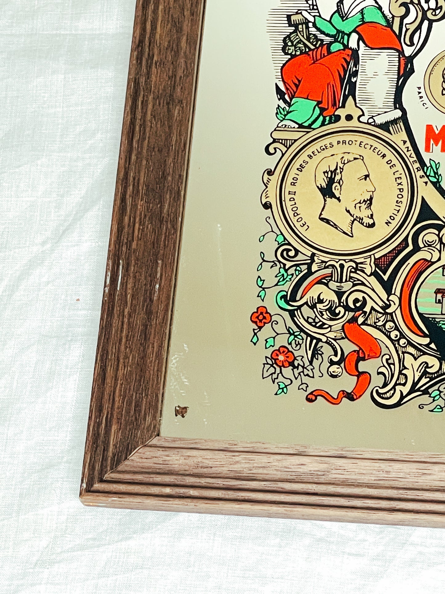 Martini Vermouth Vino advertising mirrored sign.