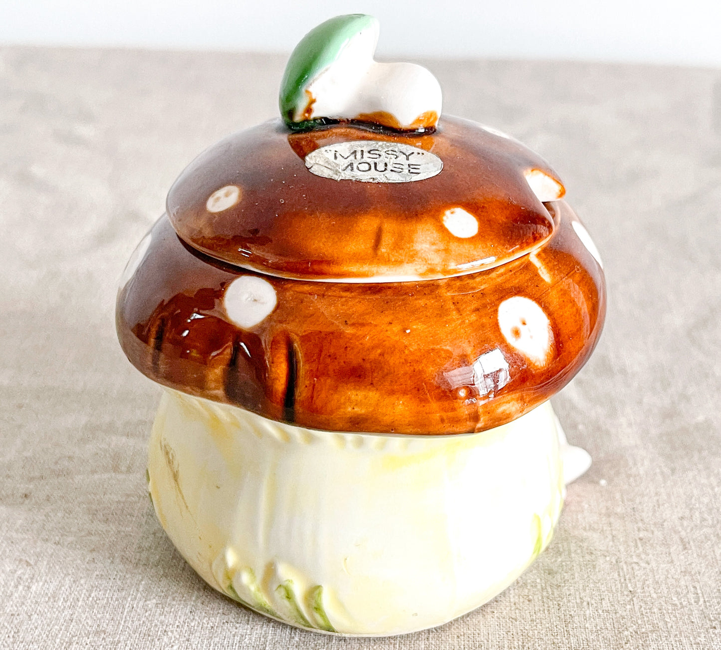 Enesco "Missy Mouse" Condiment Dish, Sugar Dish, With Lid