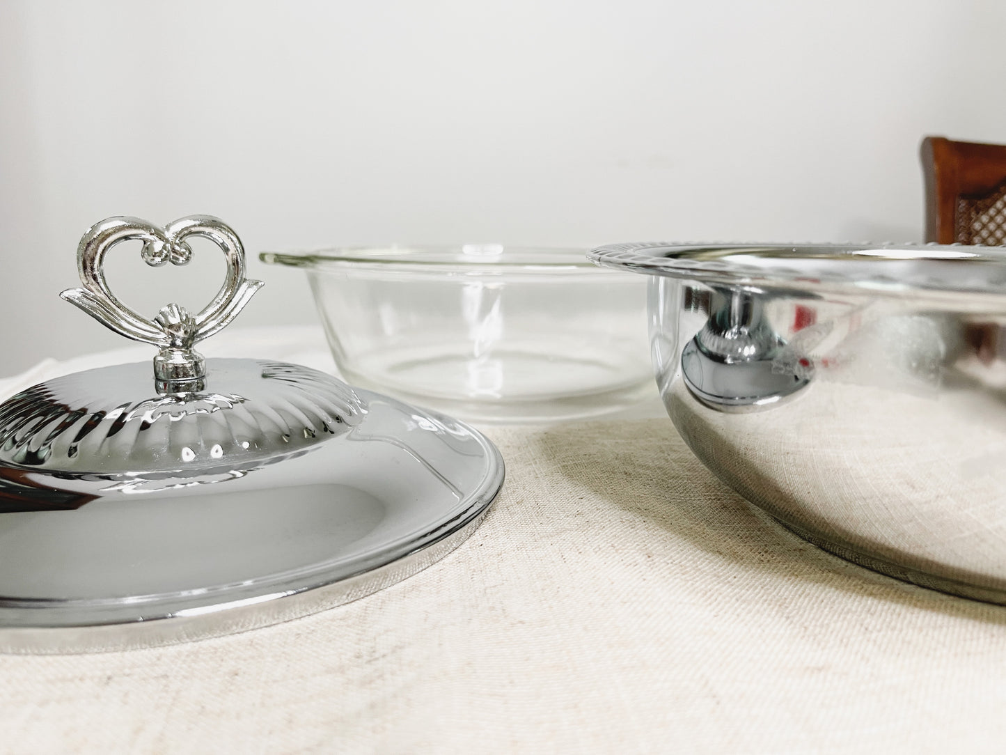 Shelton Ware Anchor Hocking Fire King 3 Pc Covered Serving Bowl Set Vintage