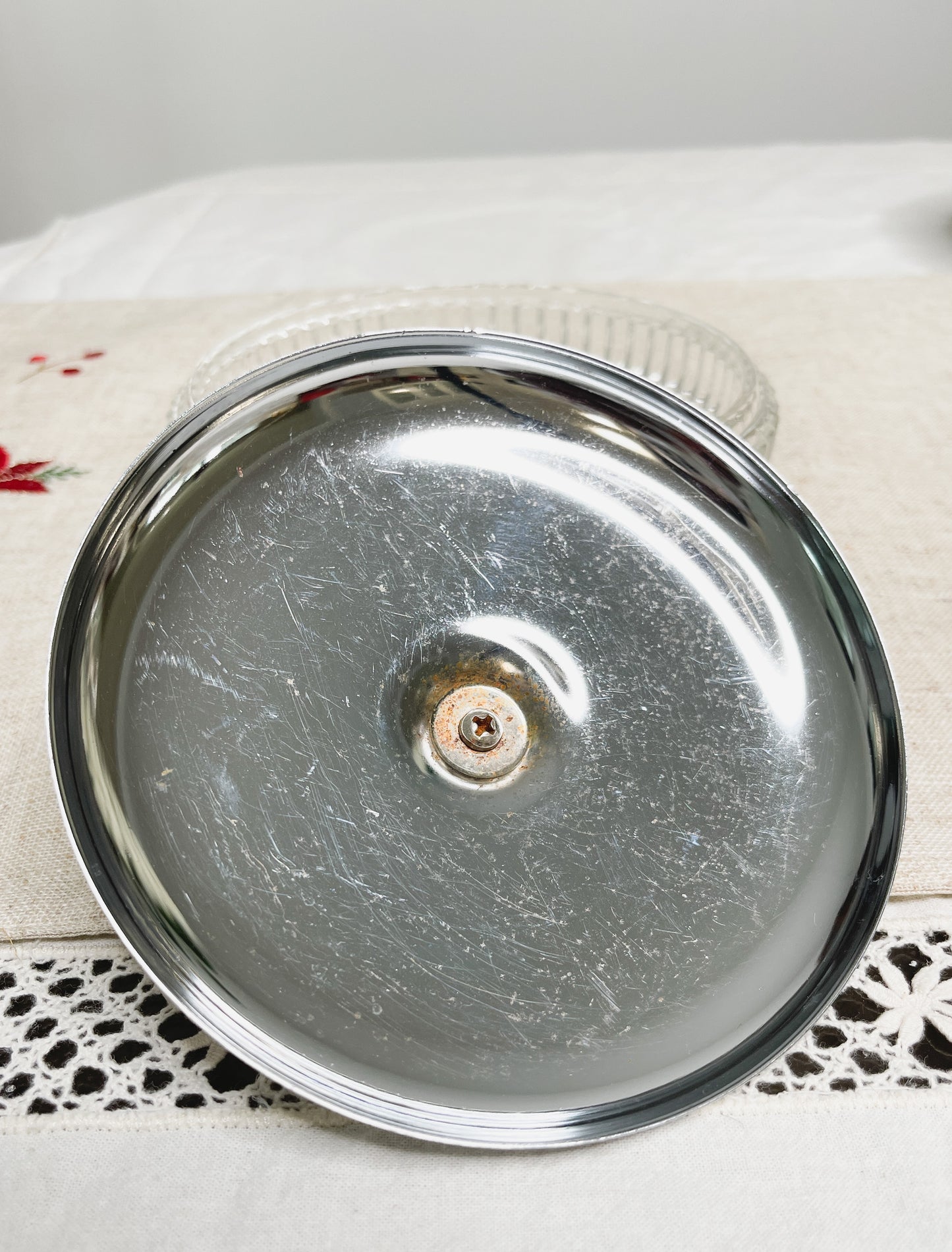 Mini Crystal Bowl with Metal Lid