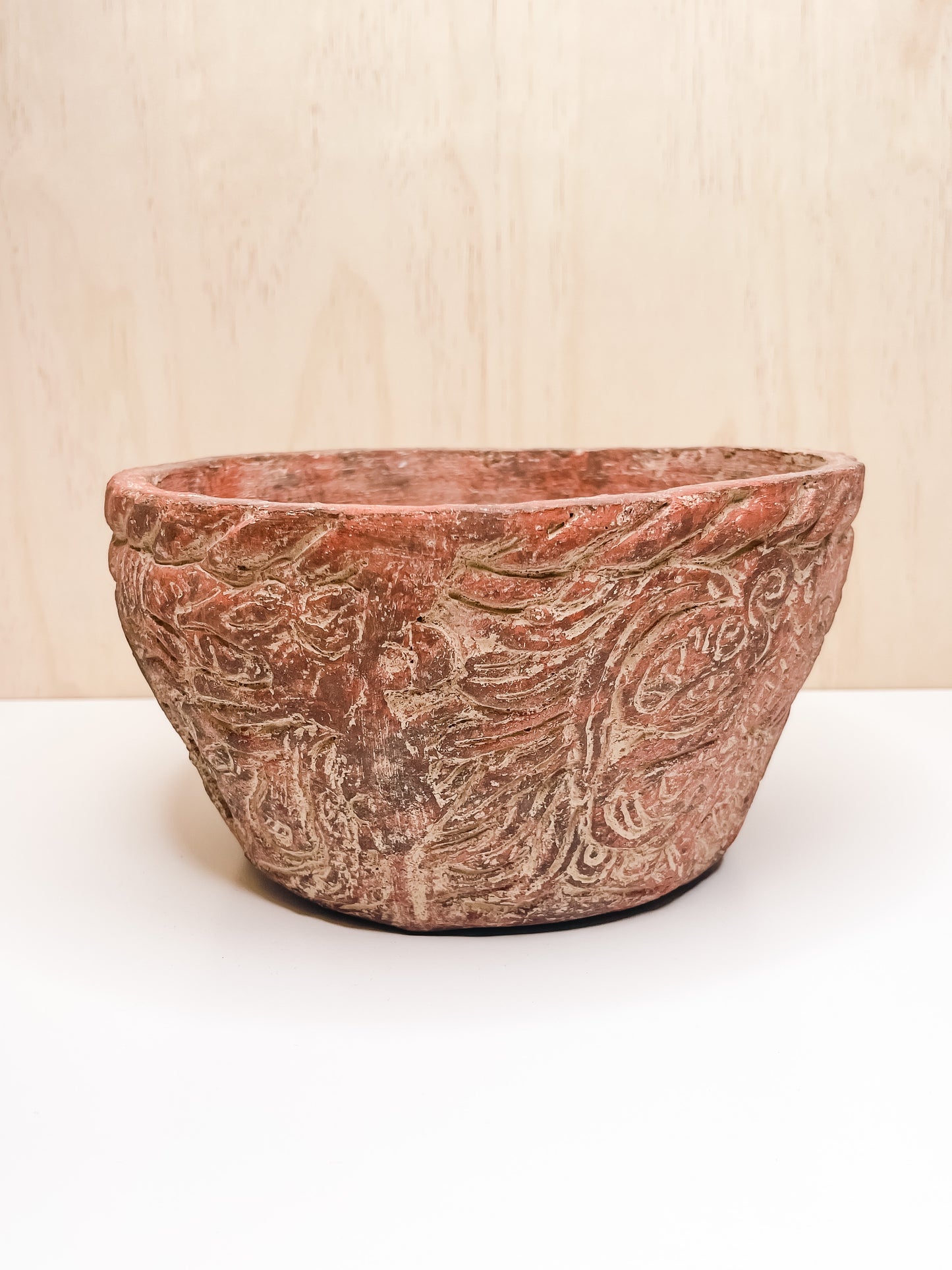 Vintage Terracotta Fruit Bowl with Terracotta Fruit