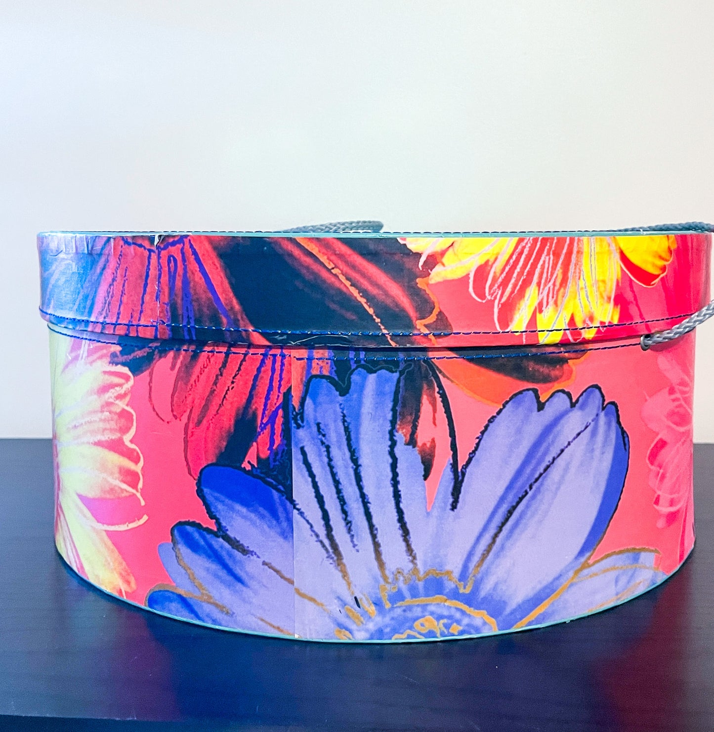 Vintage Andy Warhol Daisy Hat Box - Green
