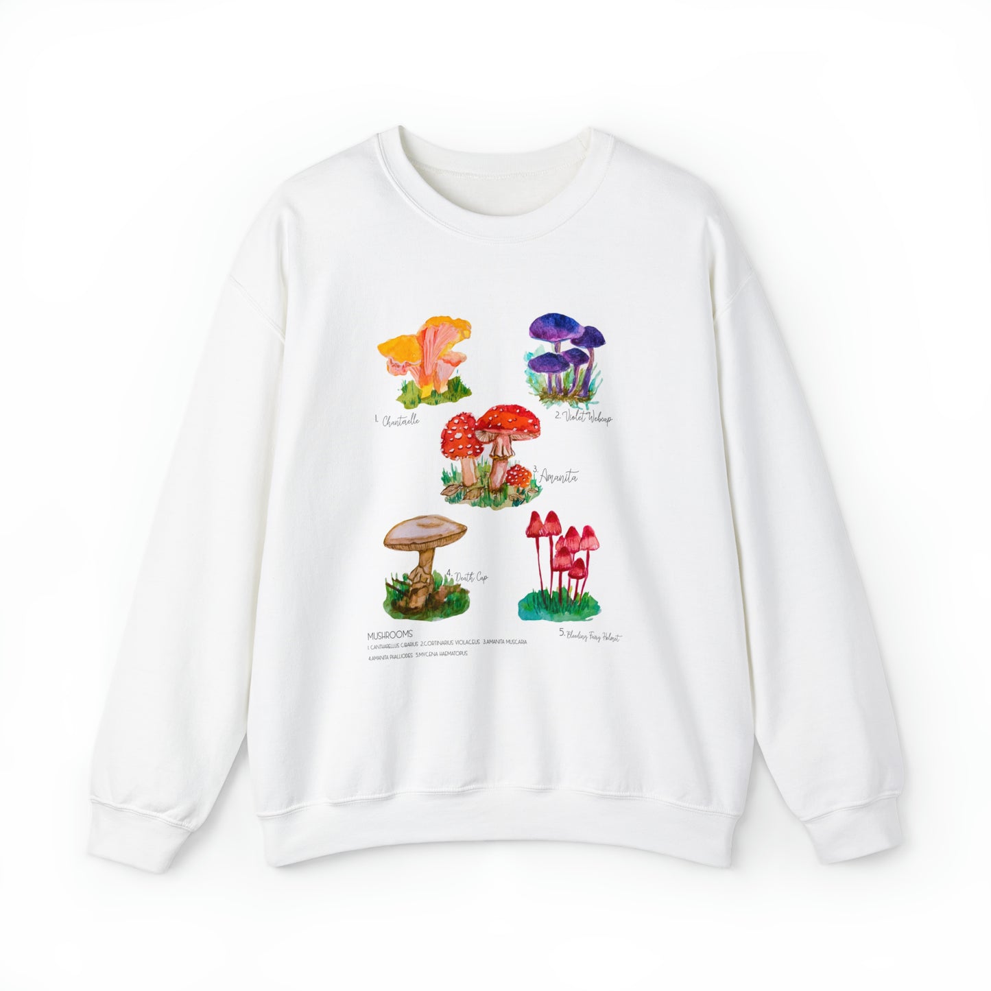 Mushroom Illustration Crewneck Sweatshirt Heavy Blend™