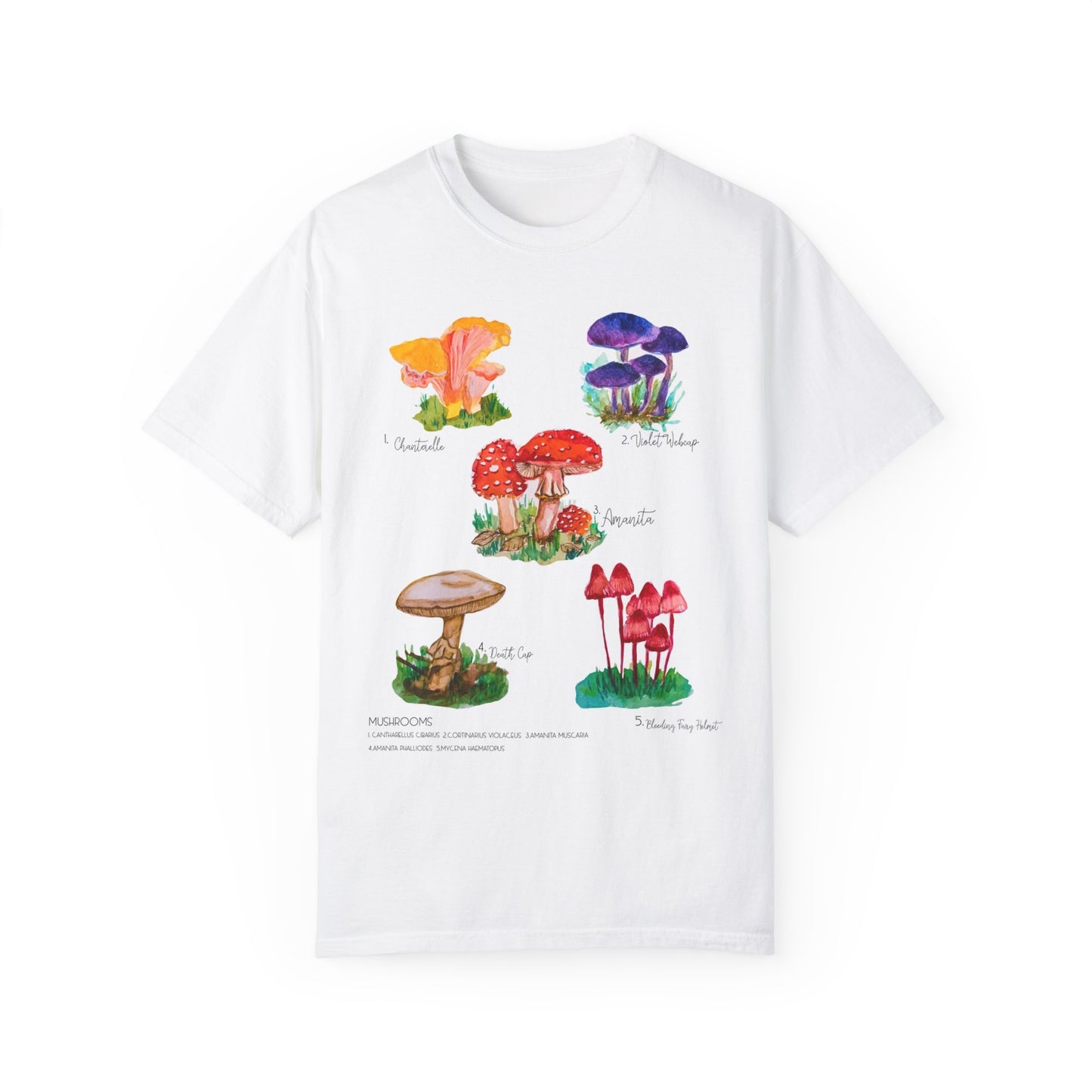 Mushroom Illustration T-shirt