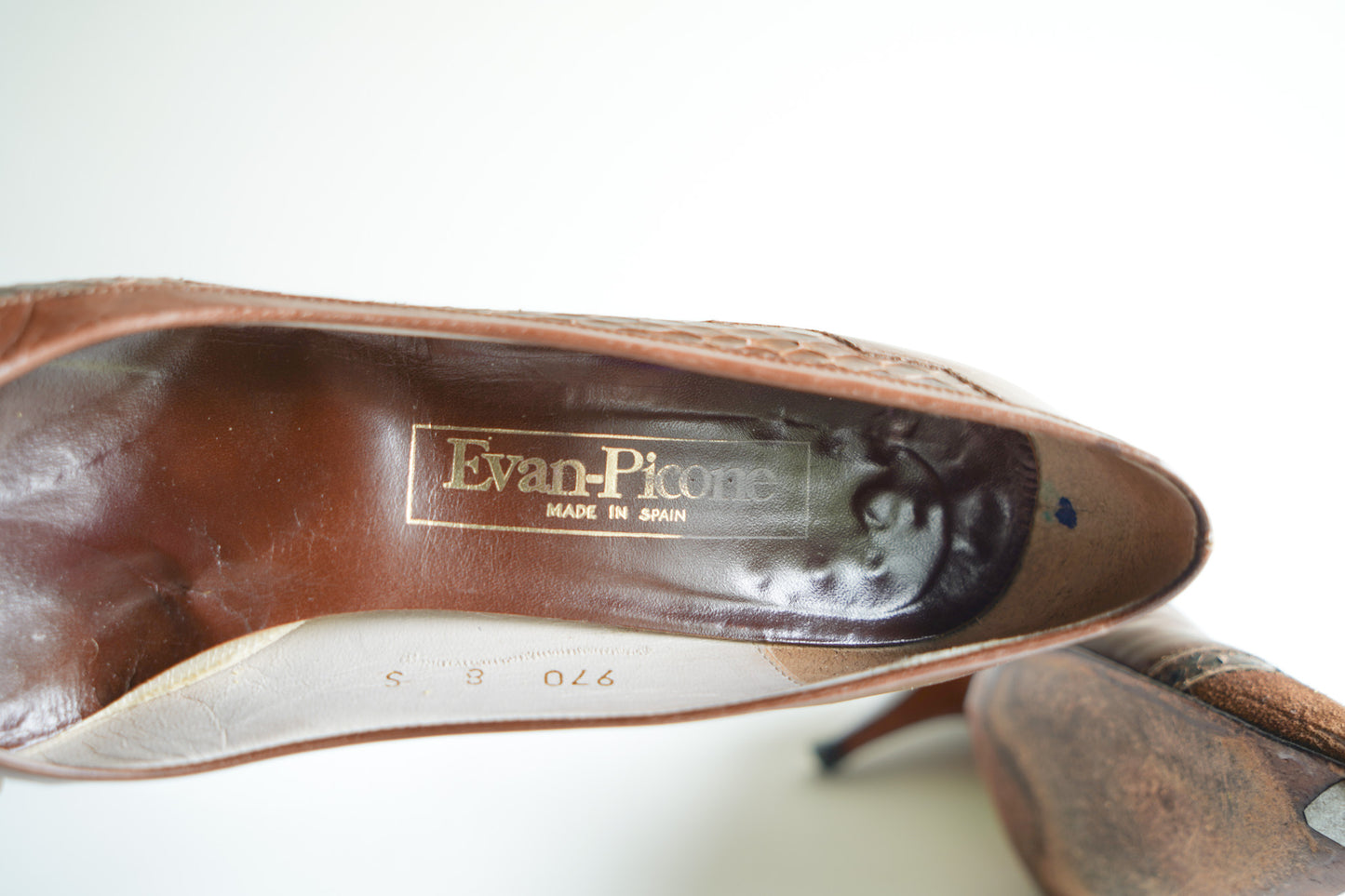 Vintage Evan-Picone Brown Leather Pumps | Vintage Leather Pums| Size: 8(Narrow)