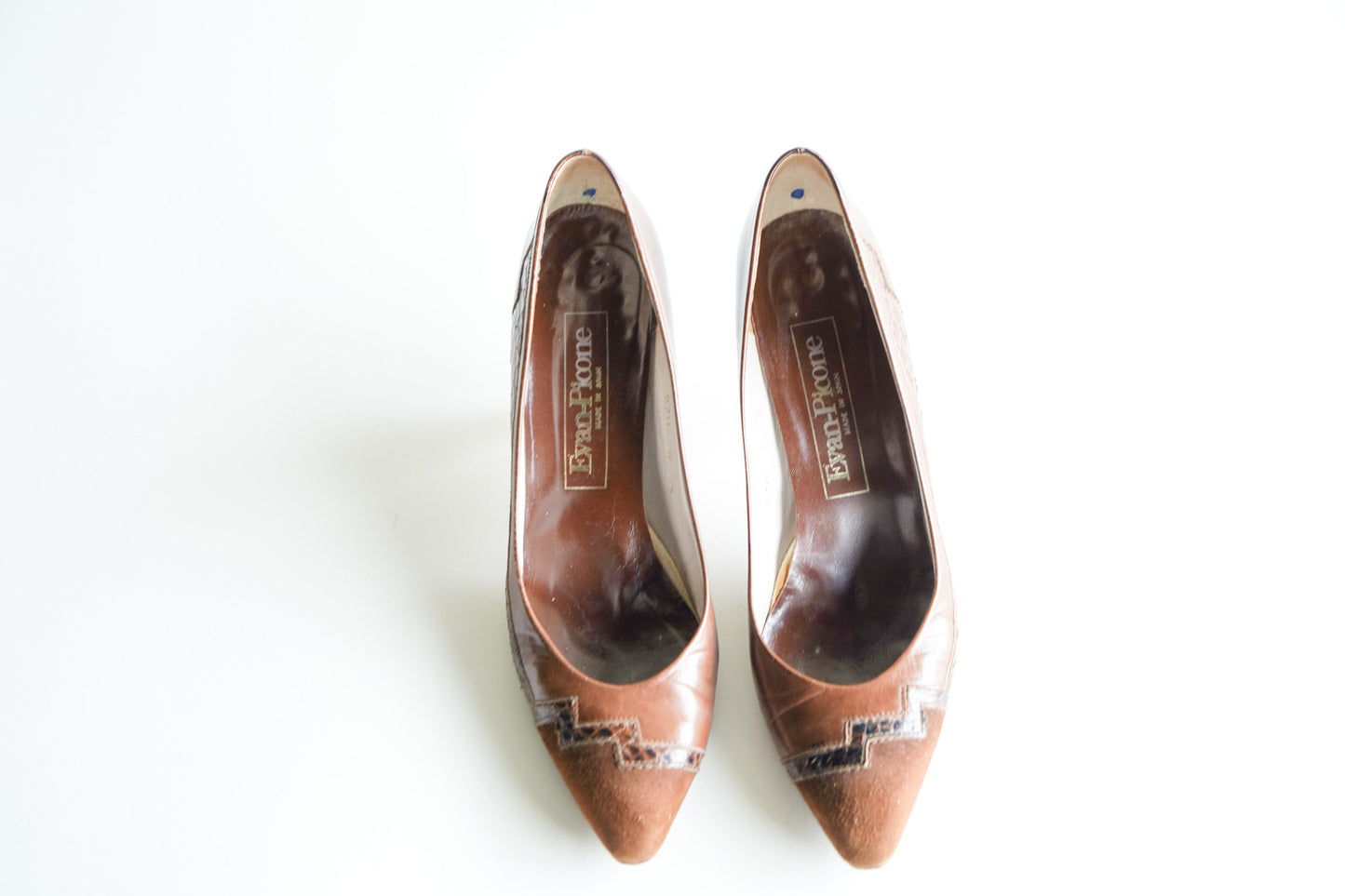 Vintage Evan-Picone Brown Leather Pumps | Vintage Leather Pums| Size: 8(Narrow)